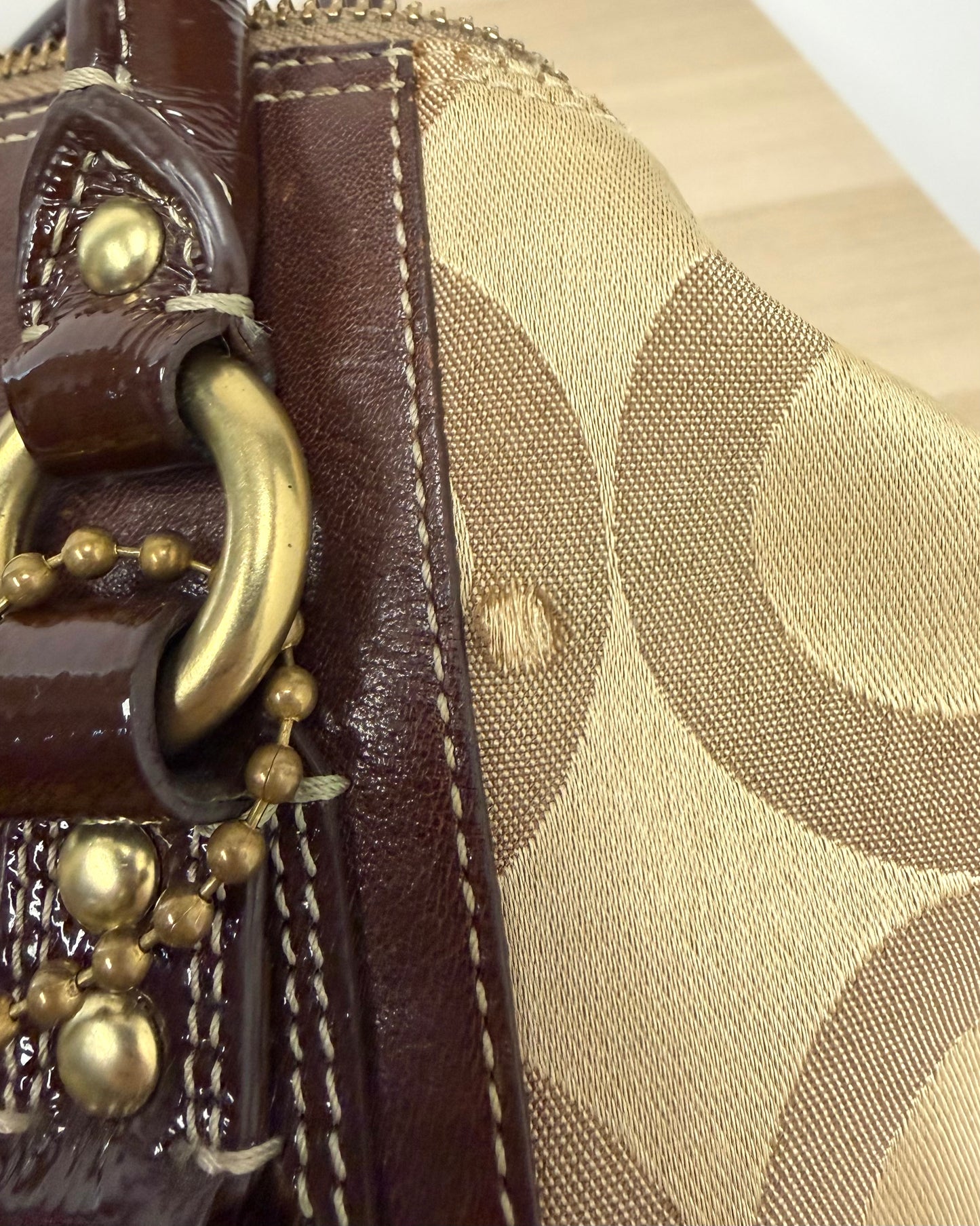 Coach Madison Dotted Op Art Sophia satchel