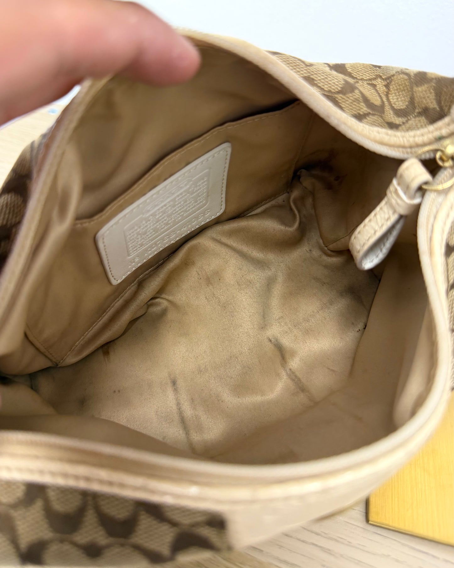 Coach Signature Canvas Hobo