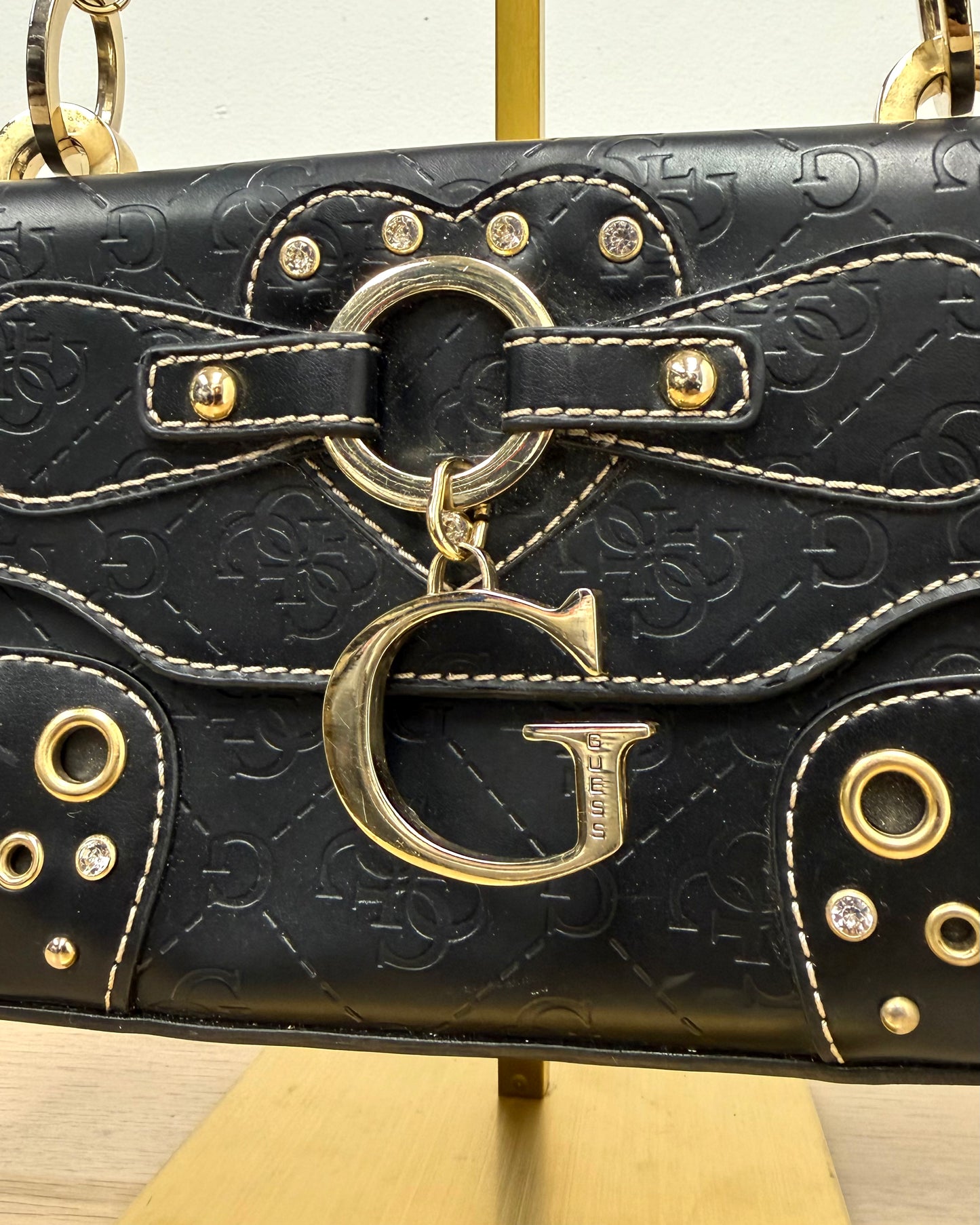 Vintage Guess studded Y2K shoulder bag