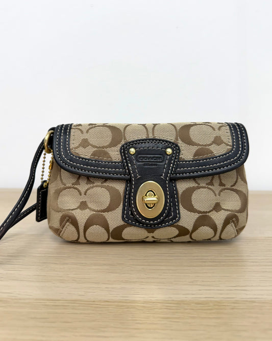 Coach Legacy Signature Turnlock Wristlet