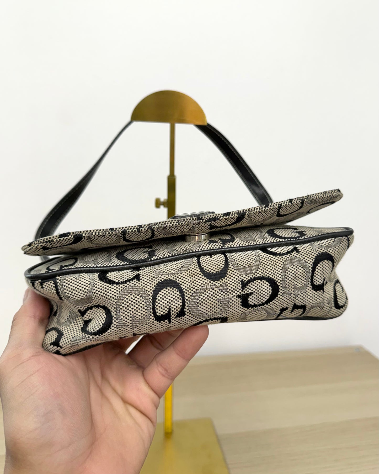 Guess monogram mini baguette bag