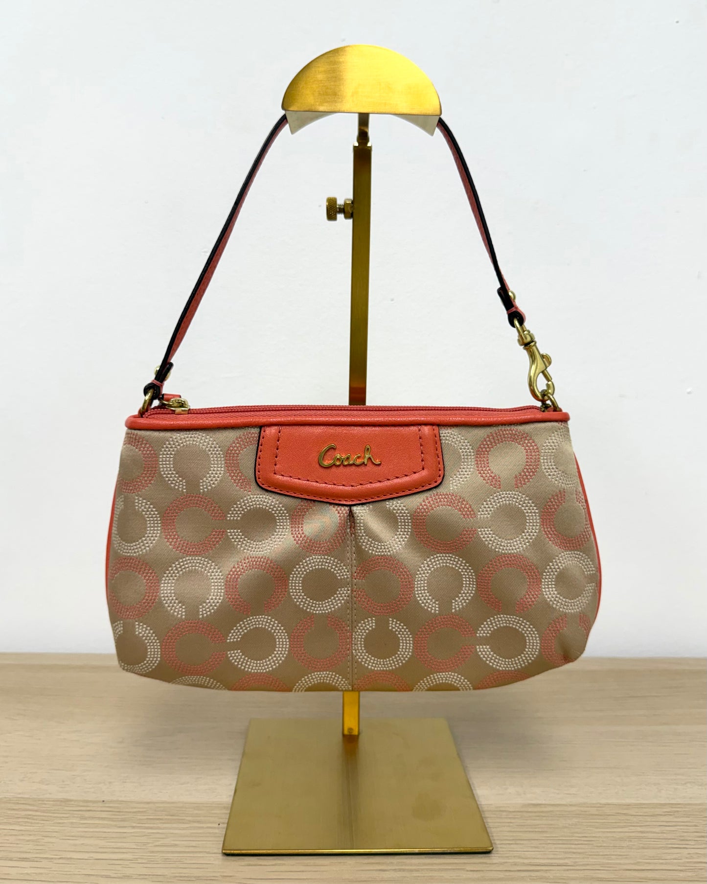 Coach Ashley Dotted Op Art Large Wristlet