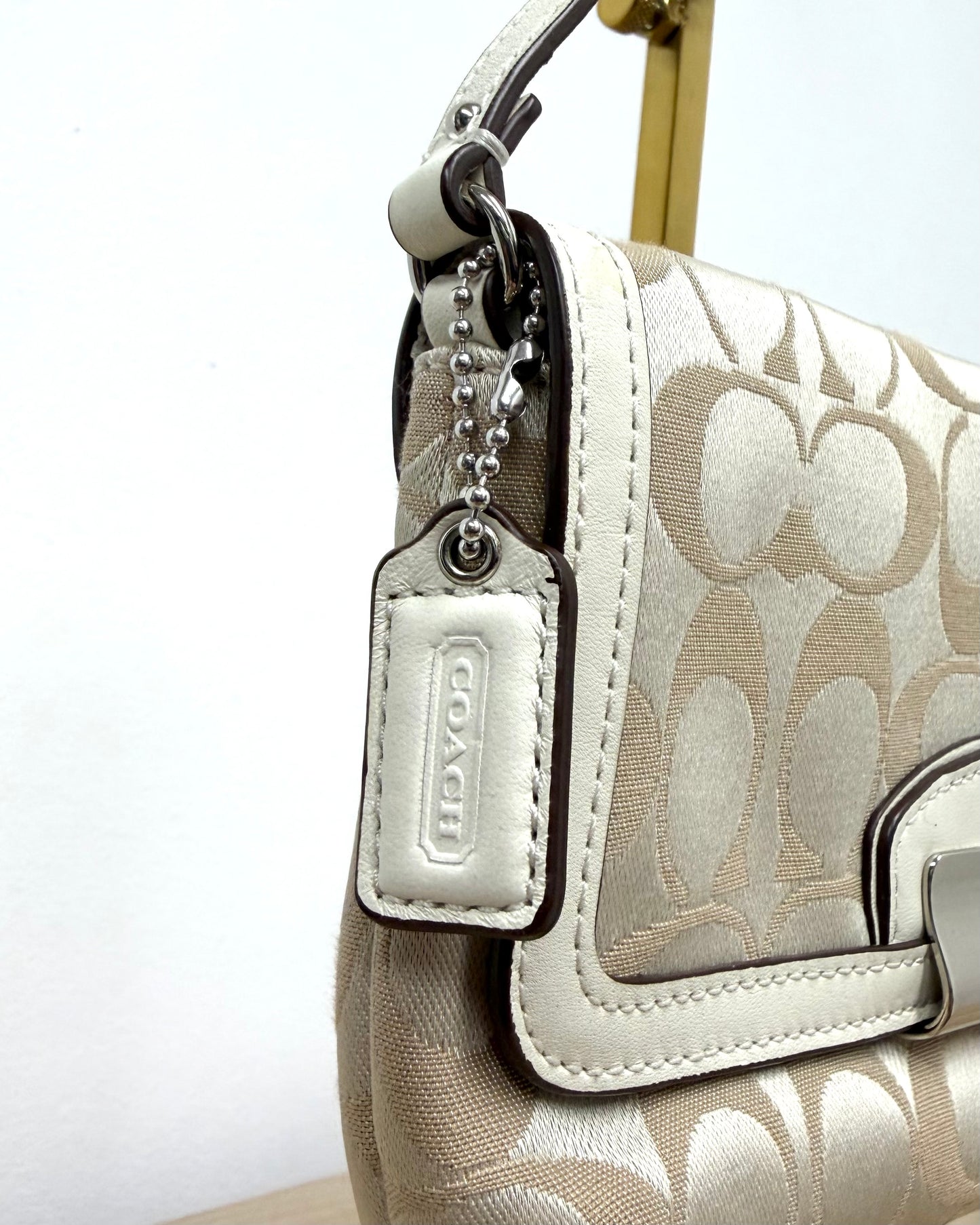 Coach Kristin Signature Sateen Flap Wristlet