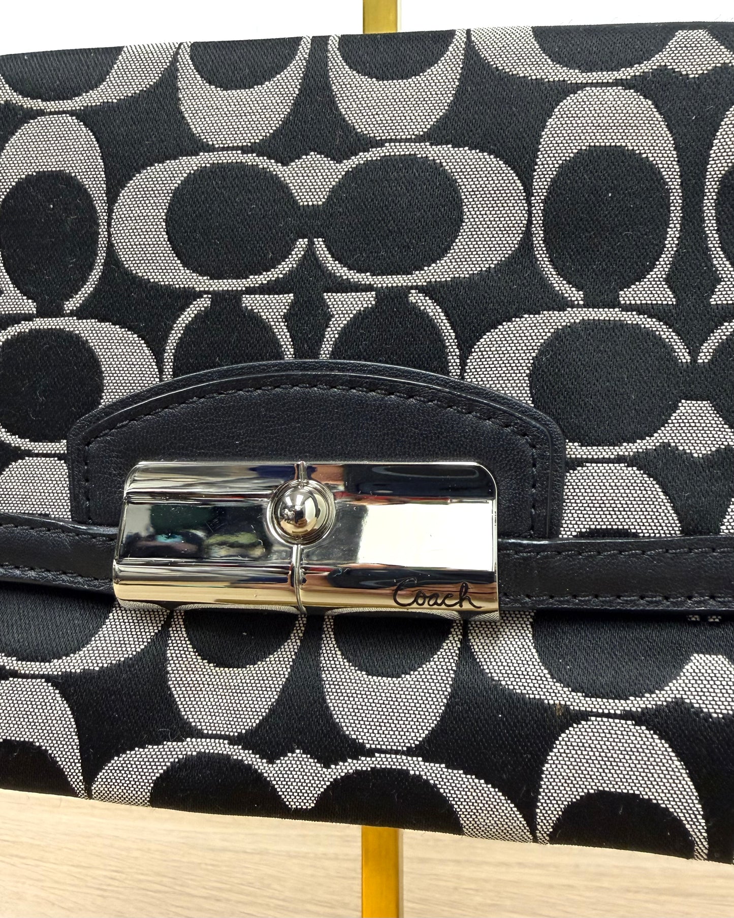 Coach Kristin Signature Large Flap Wristlet