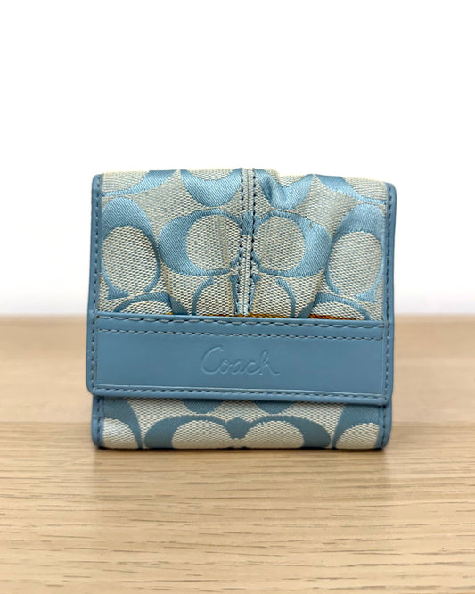 Light blue Coach bifold wallet