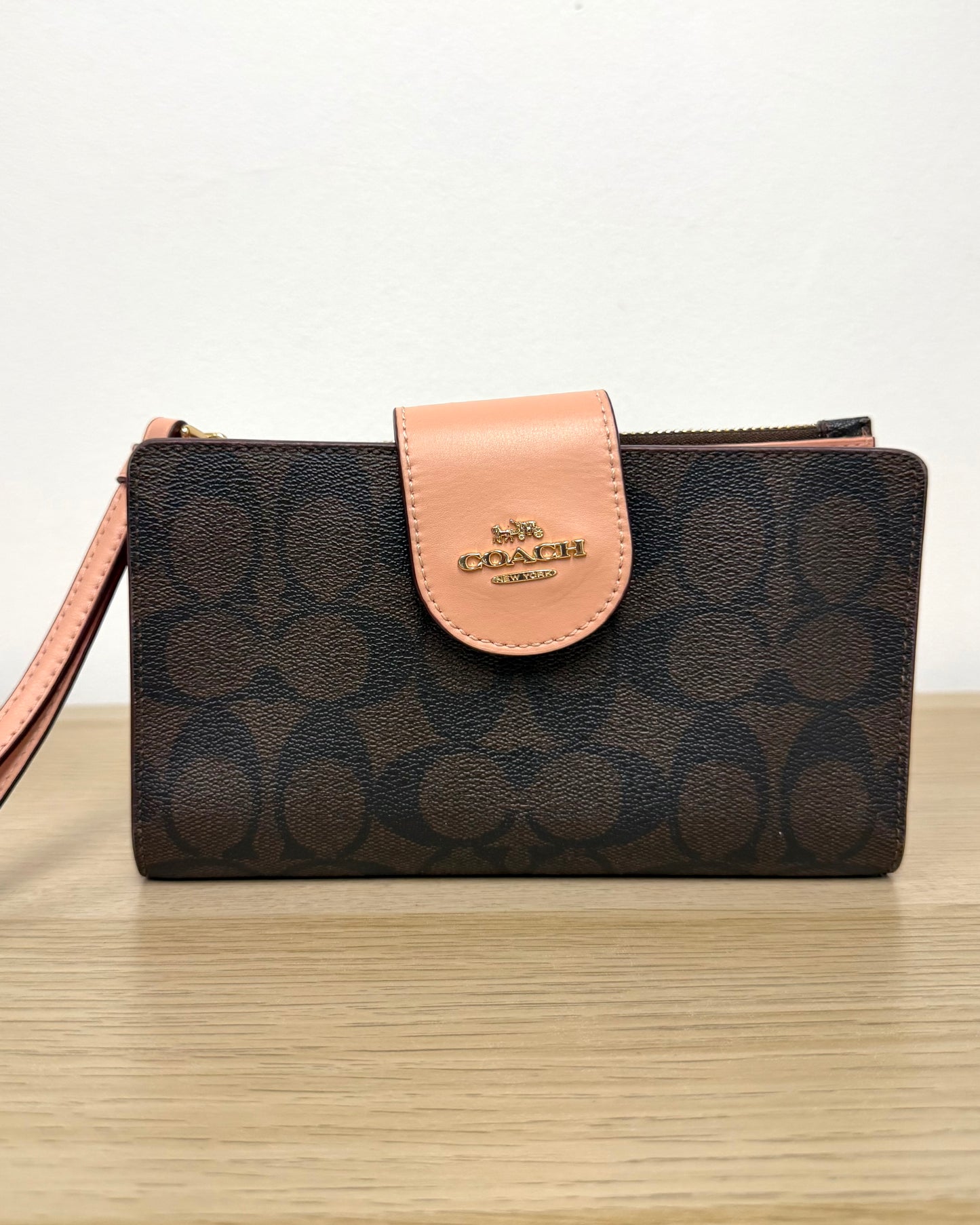 Coach Phone Wallet in Signature Canvas