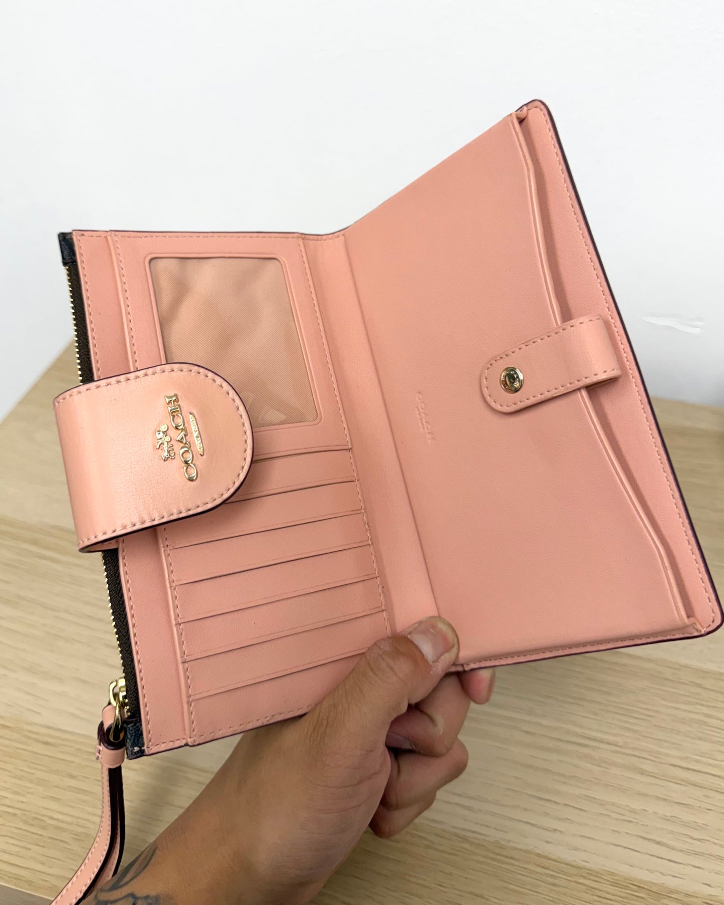 Coach Phone Wallet in Signature Canvas