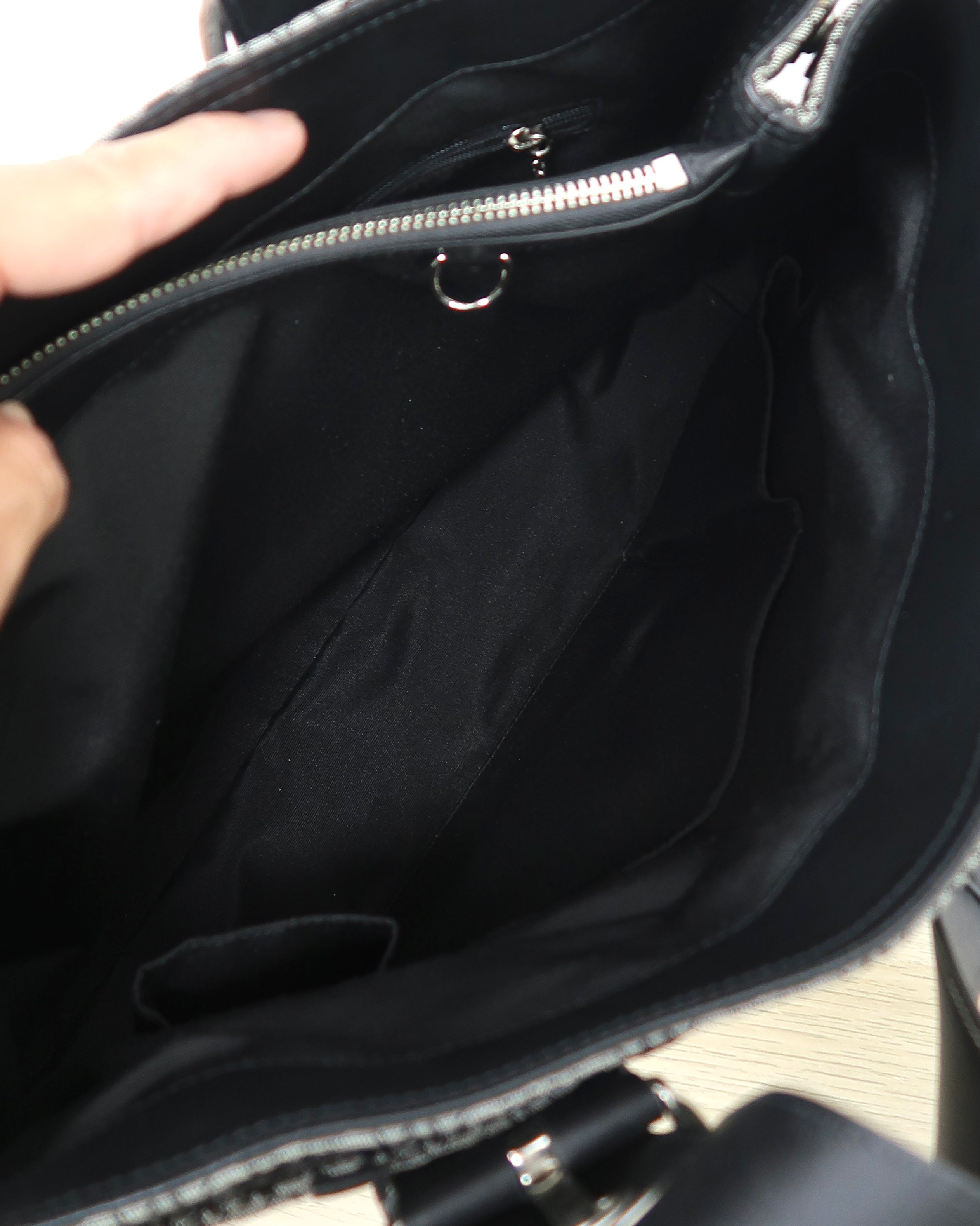 Coach Soho Signature Small Black Gray Canvas Satchel Bag