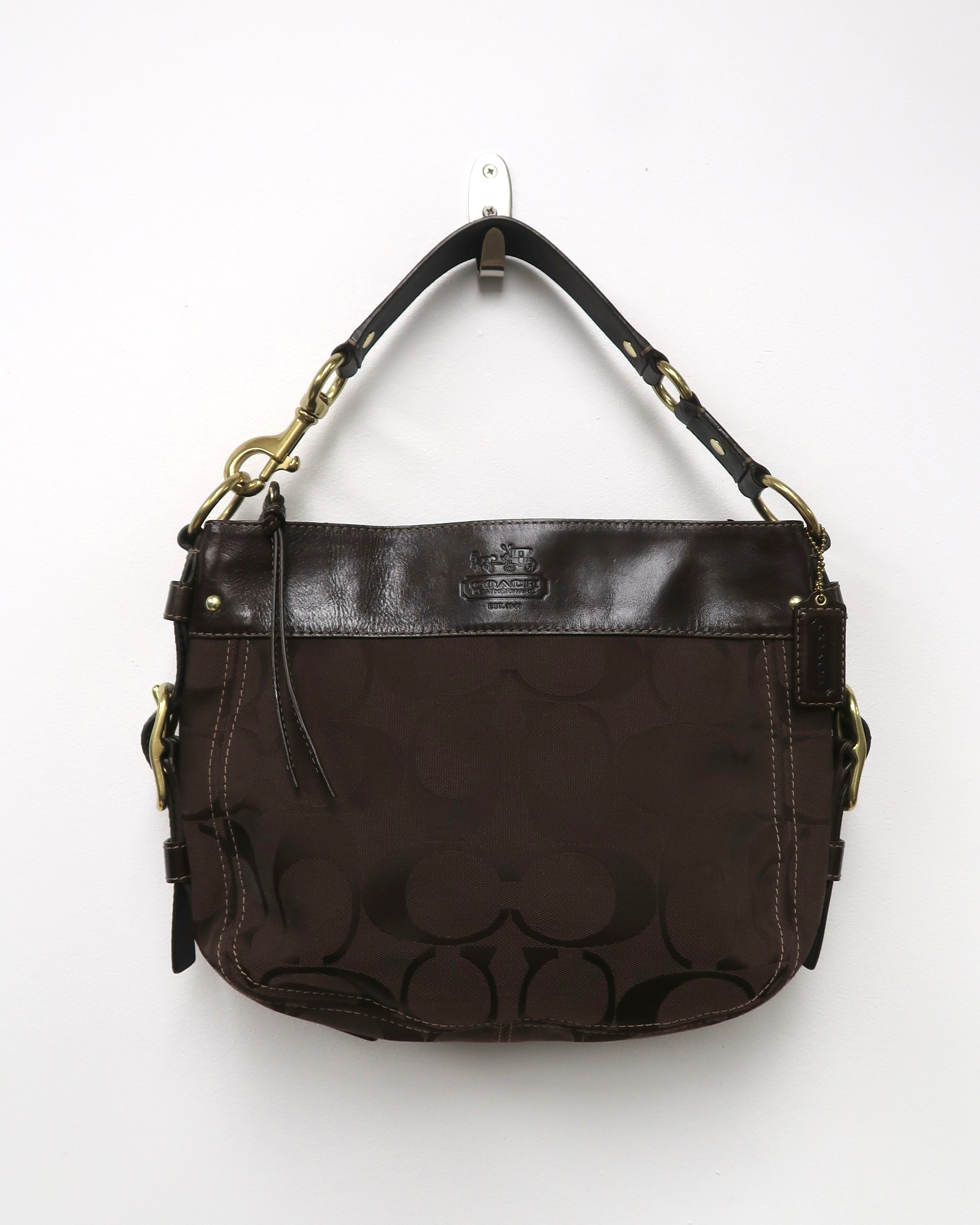 Brown Coach Zoe Hobo Bag