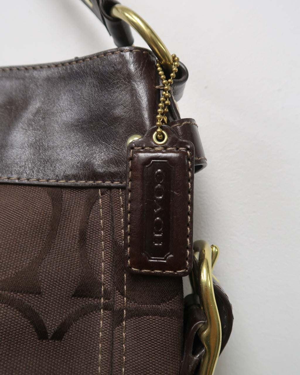 Brown Coach Zoe Hobo Bag