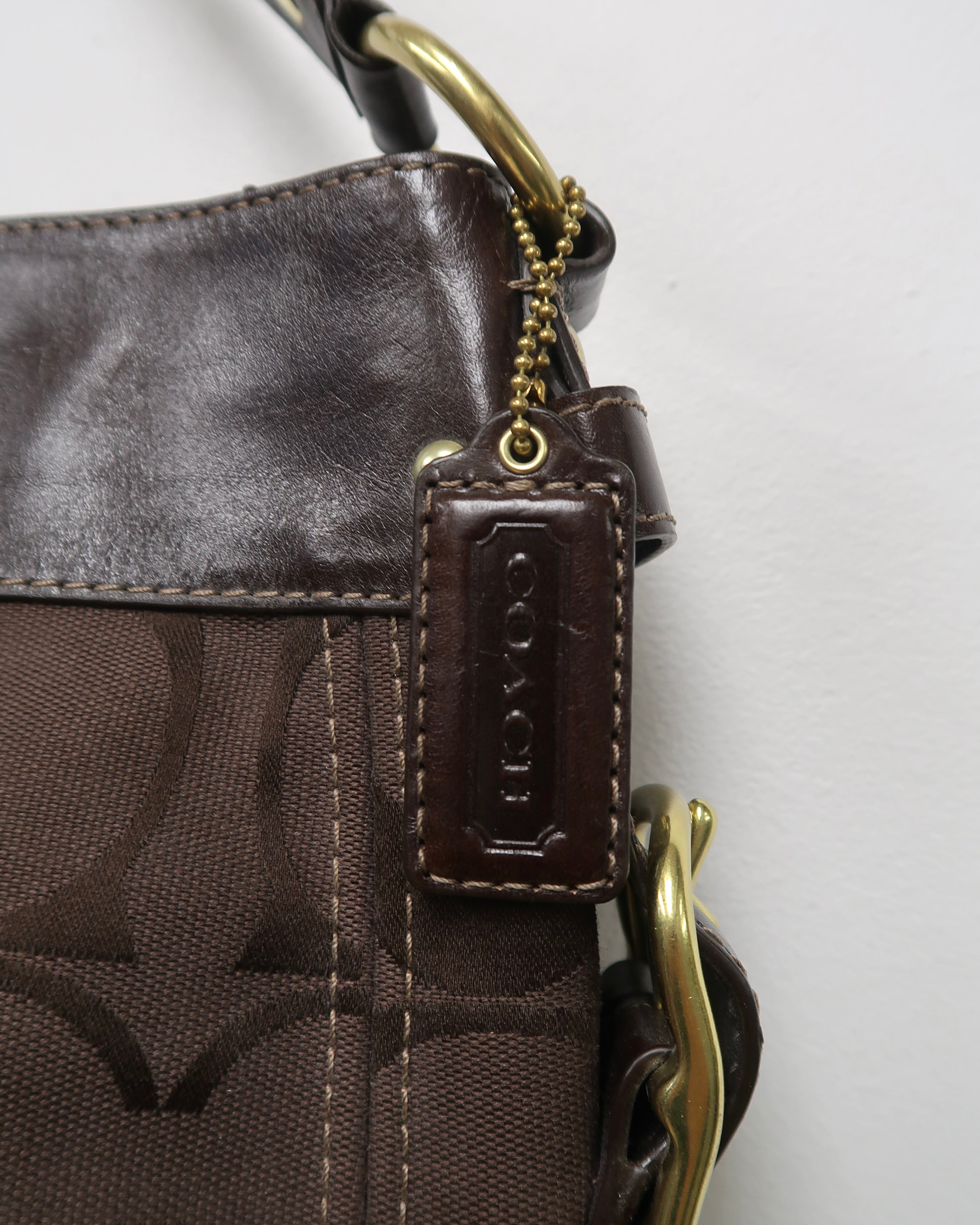 Brown Coach Zoe Hobo Bag