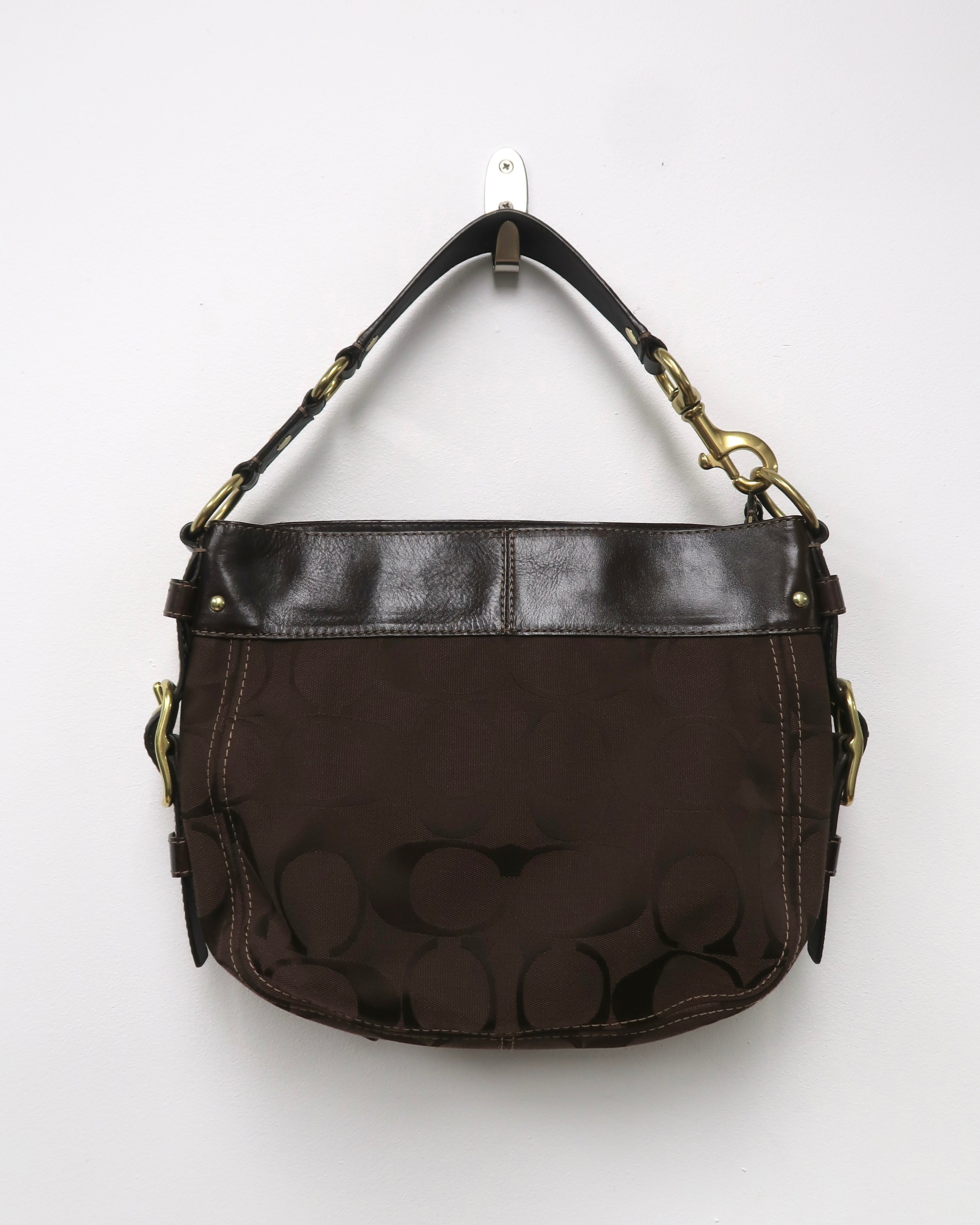 Brown Coach Zoe Hobo Bag
