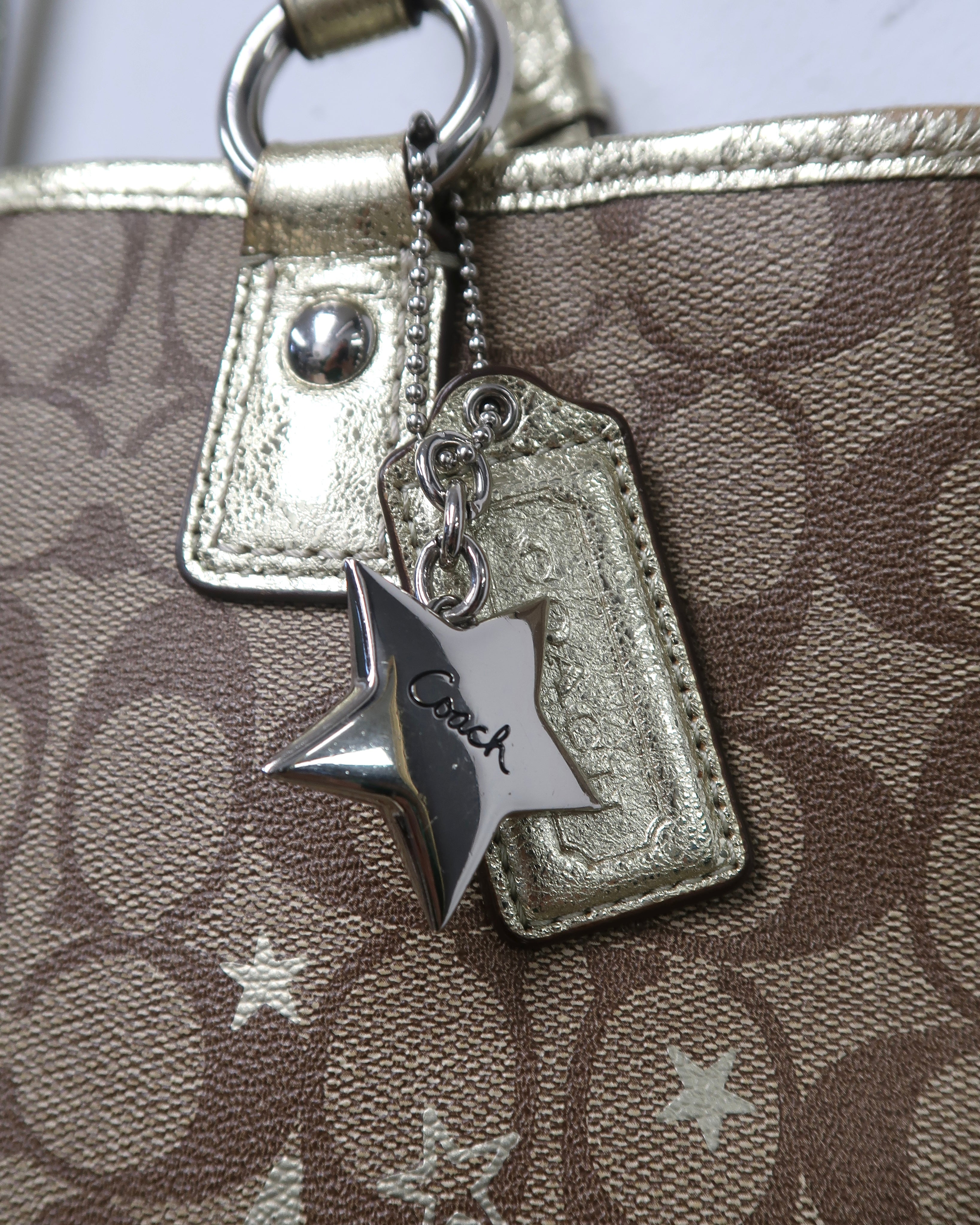 Coach Heritage Star Print Signature C Tote Bag