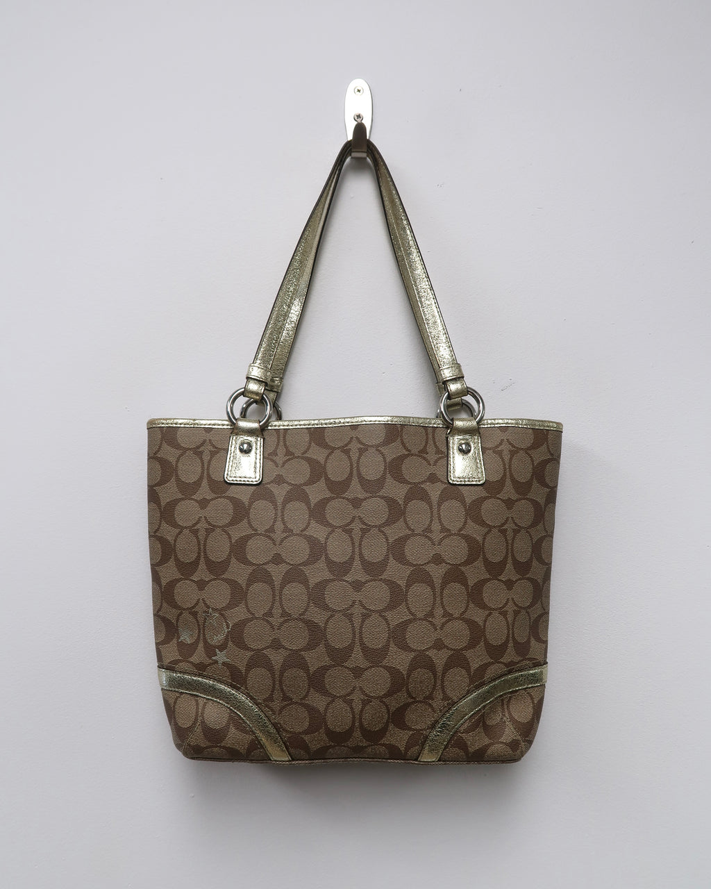 Coach Heritage Star Print Signature C Tote Bag