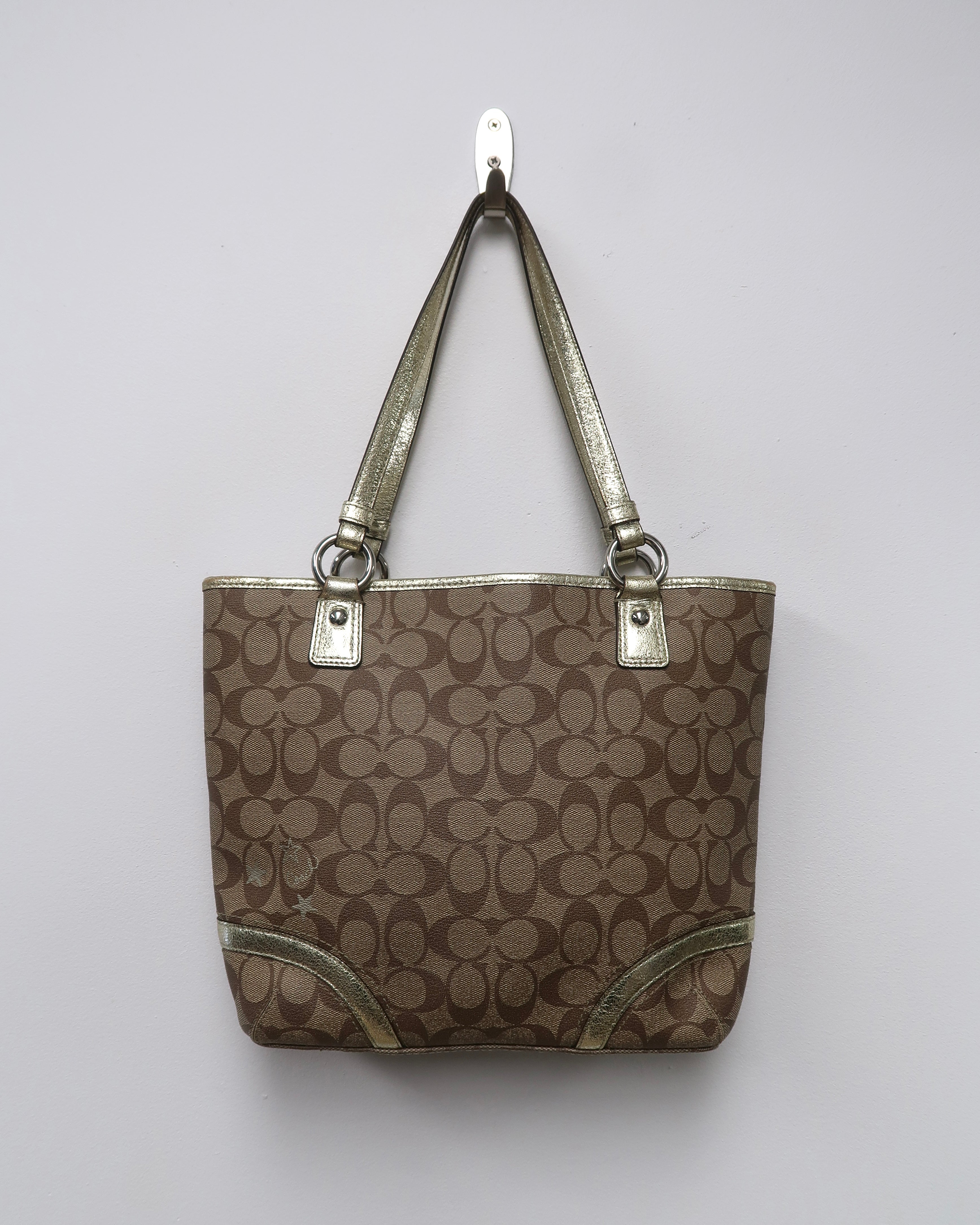 Coach Heritage Star Print Signature C Tote Bag