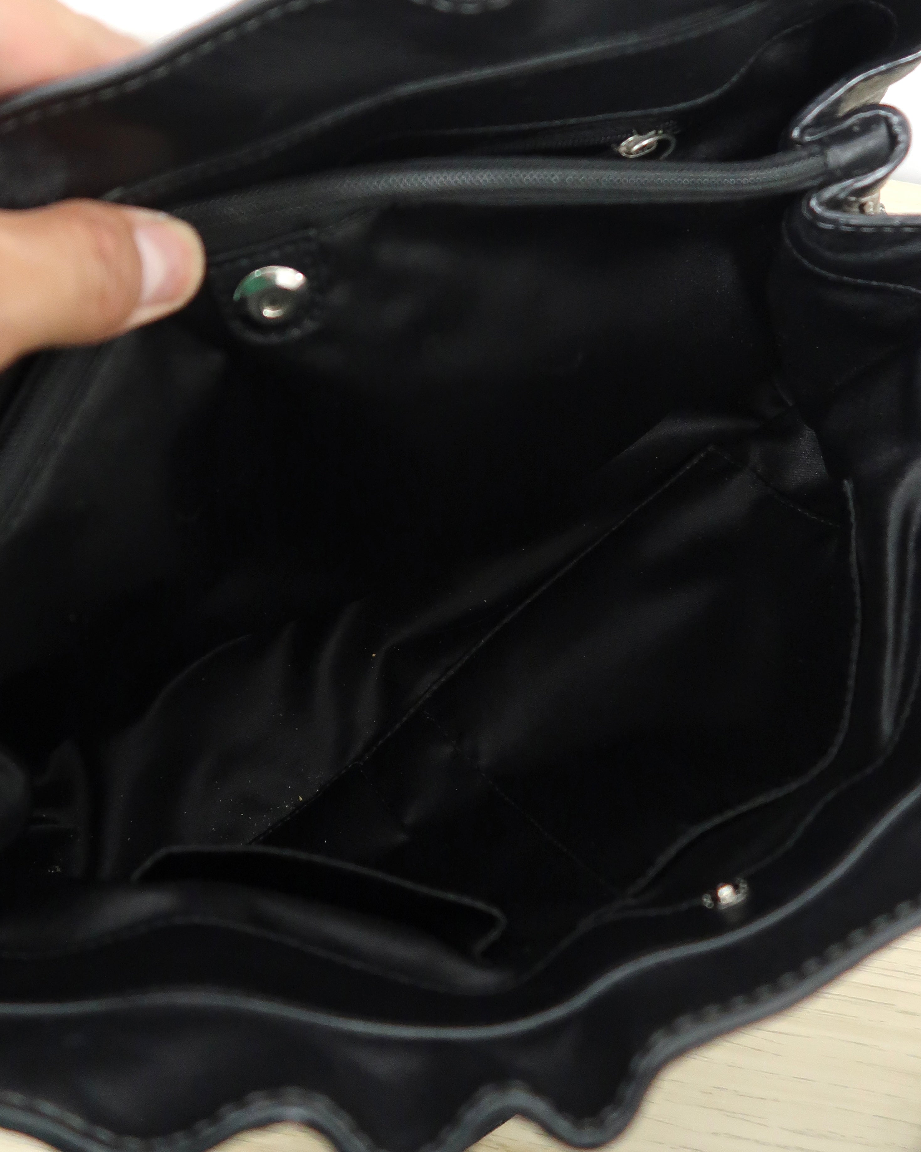 Black Pebbled Leather Coach Penelope Soho Shopper Bag