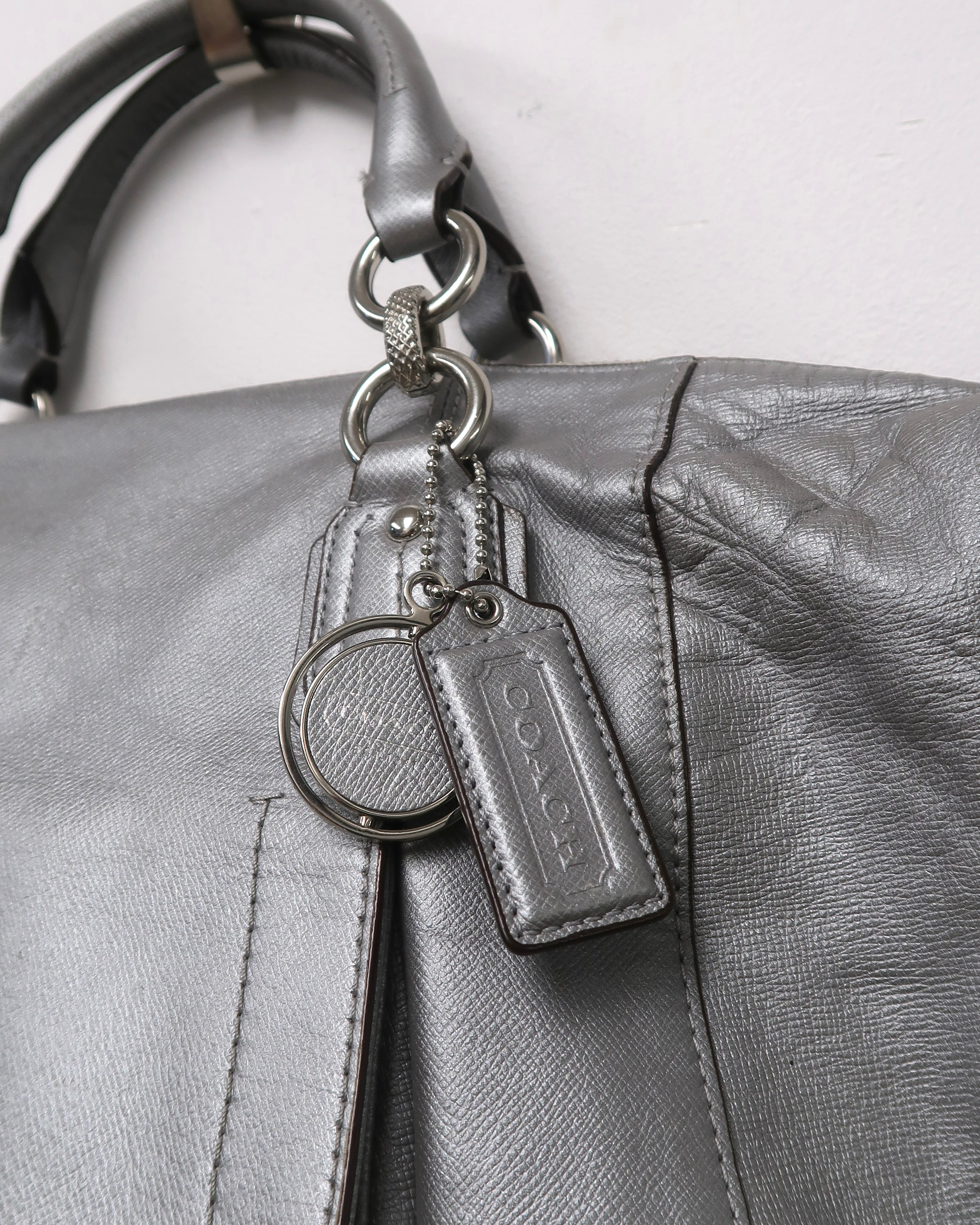 Coach Campbell Turnlock Leather Satchel