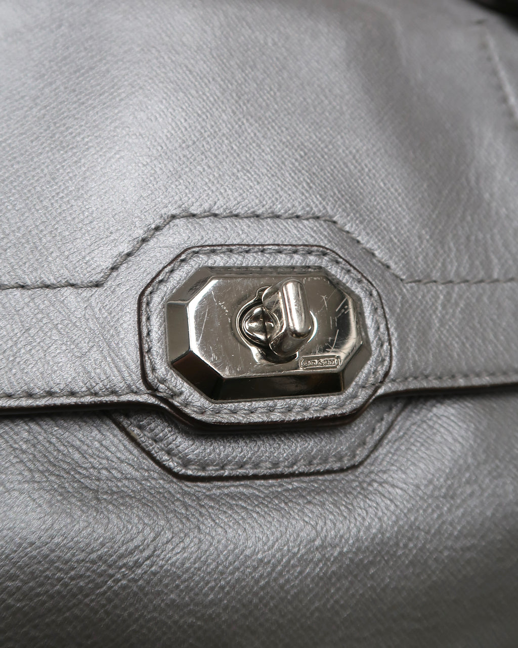 Coach Campbell Turnlock Leather Satchel