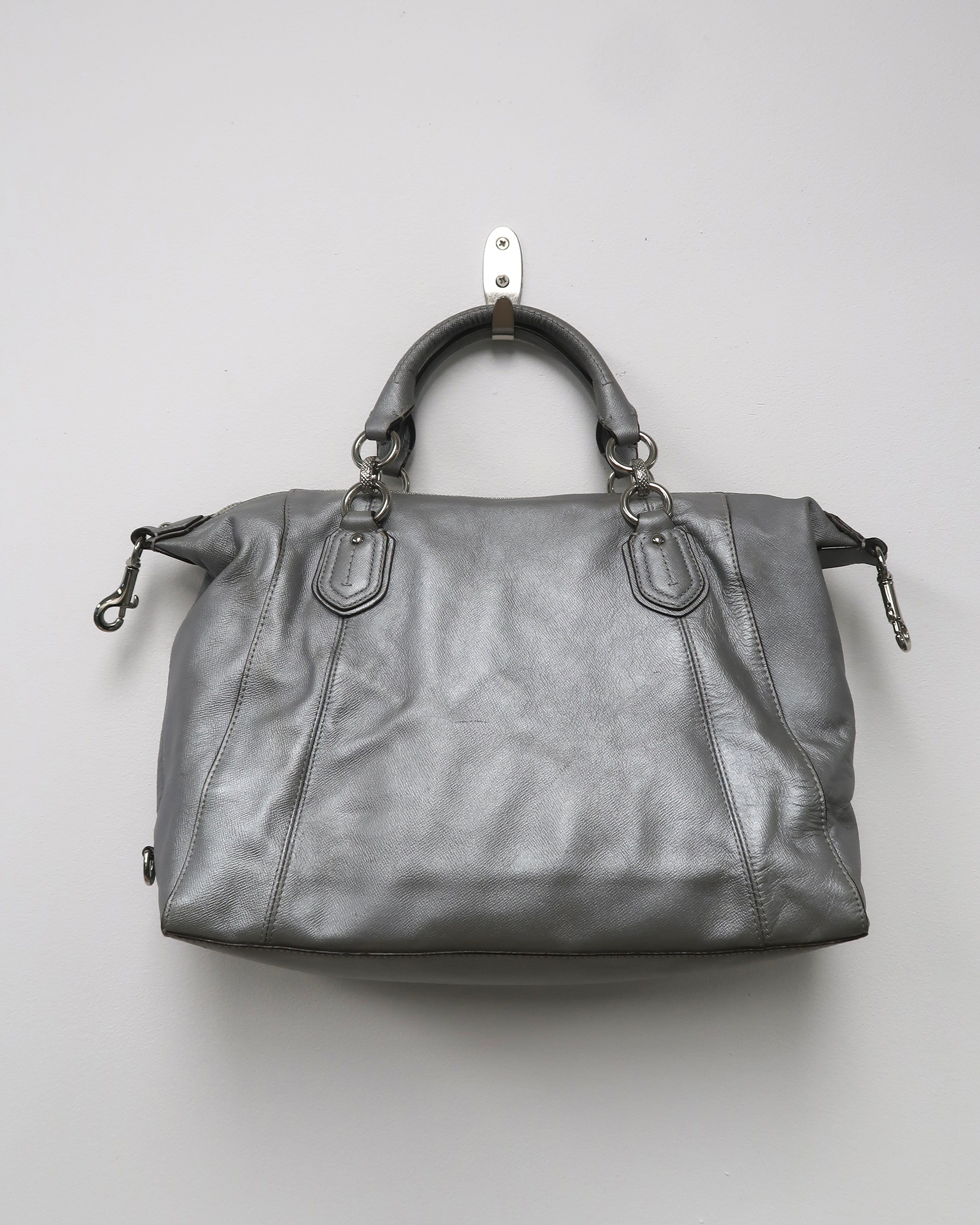 Coach Campbell Turnlock Leather Satchel