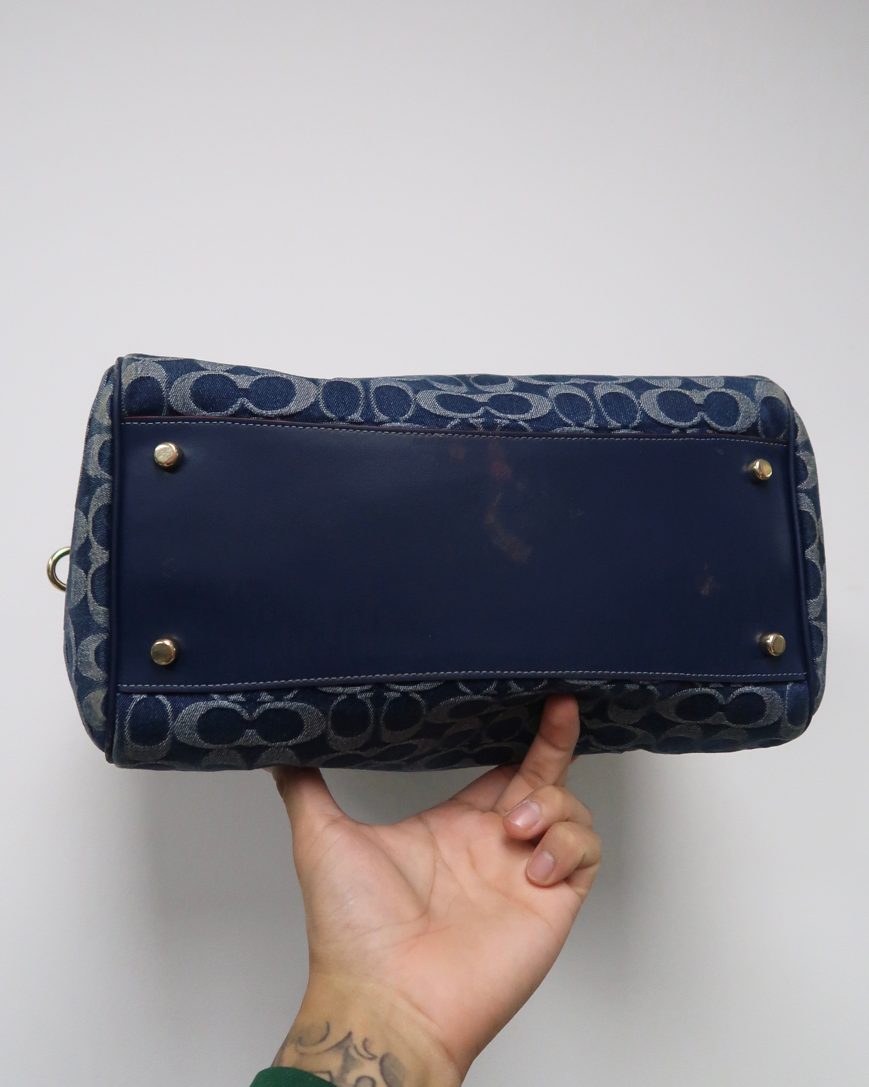 Coach Rowan Large Satchel Signature Denim Bag