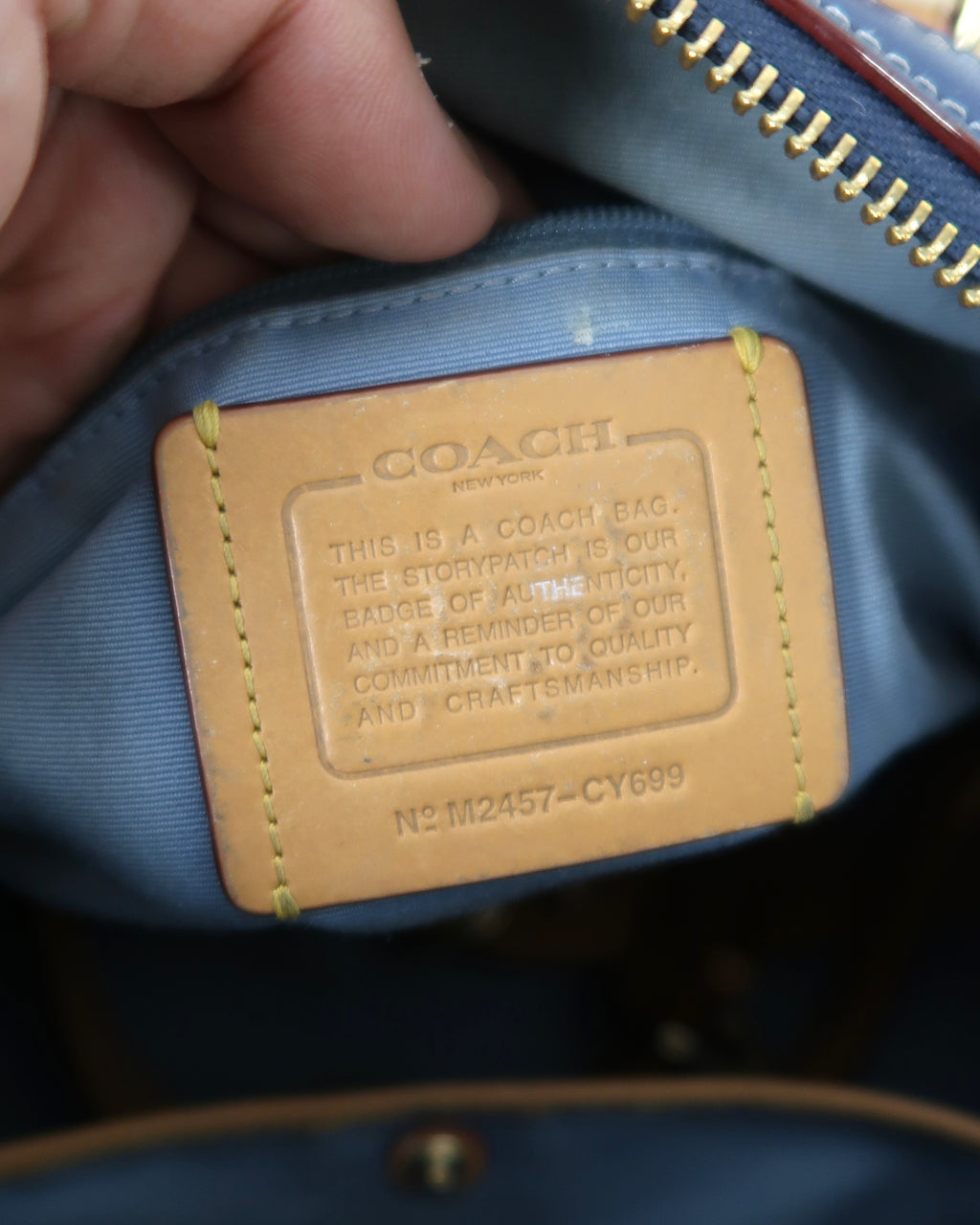 Coach Rowan Large Satchel Signature Denim Bag