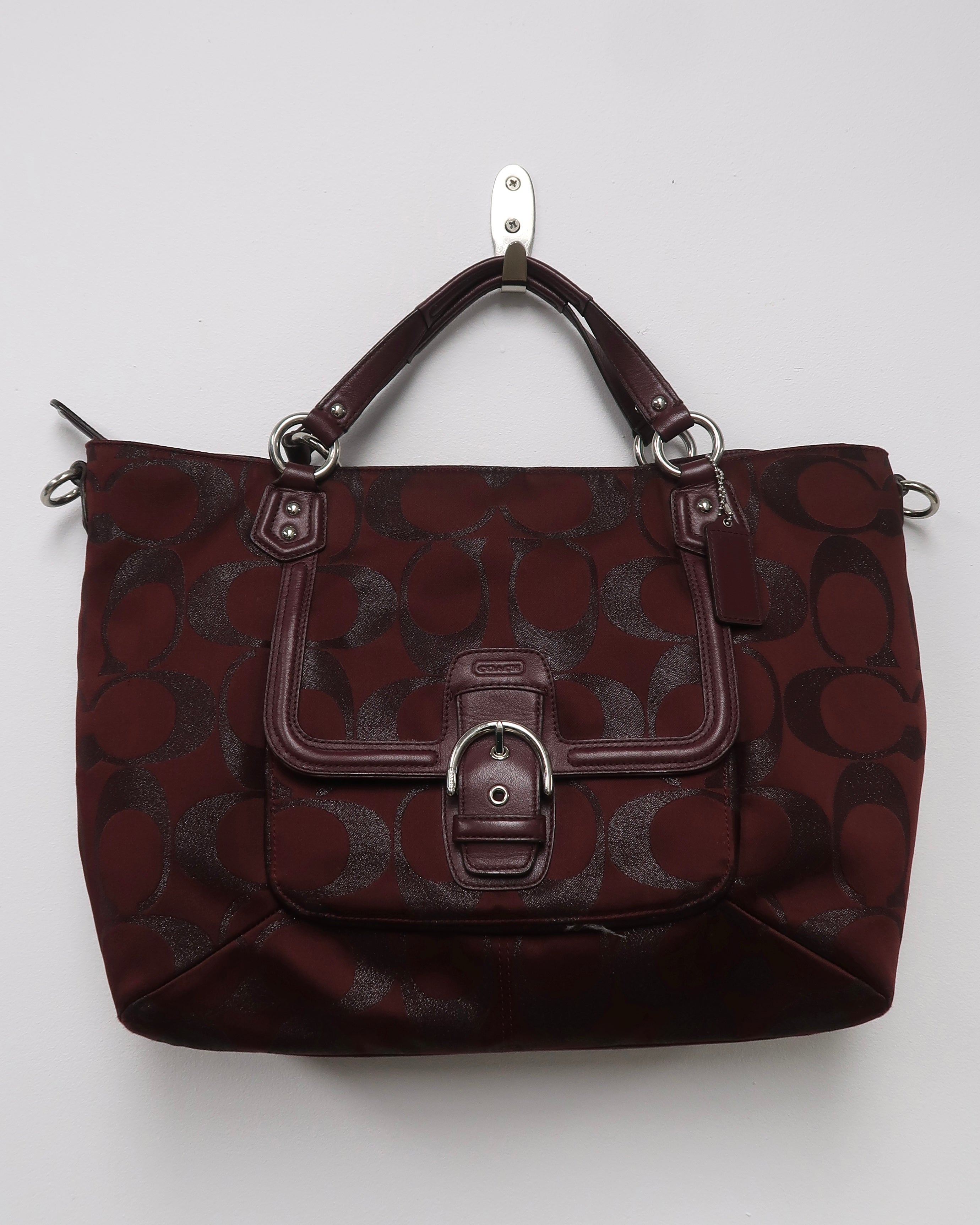 Coach Campbell Signature Metallic Belle Carryall Bag