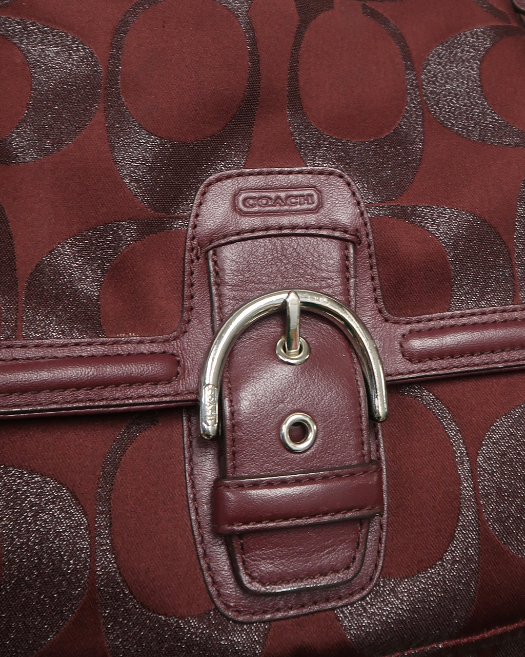 Coach Campbell Signature Metallic Belle Carryall Bag