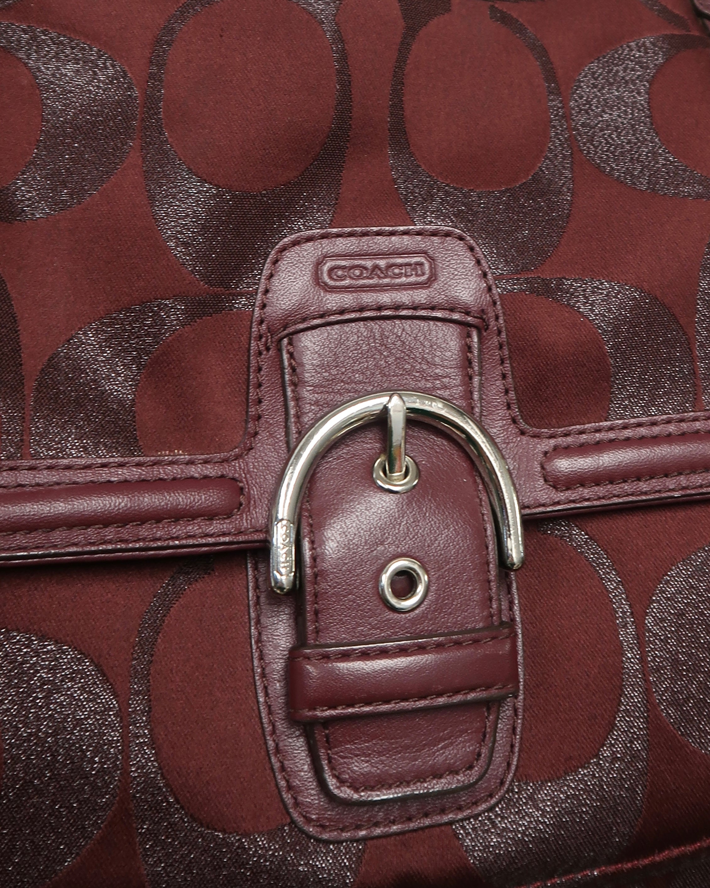Coach Campbell Signature Metallic Belle Carryall Bag
