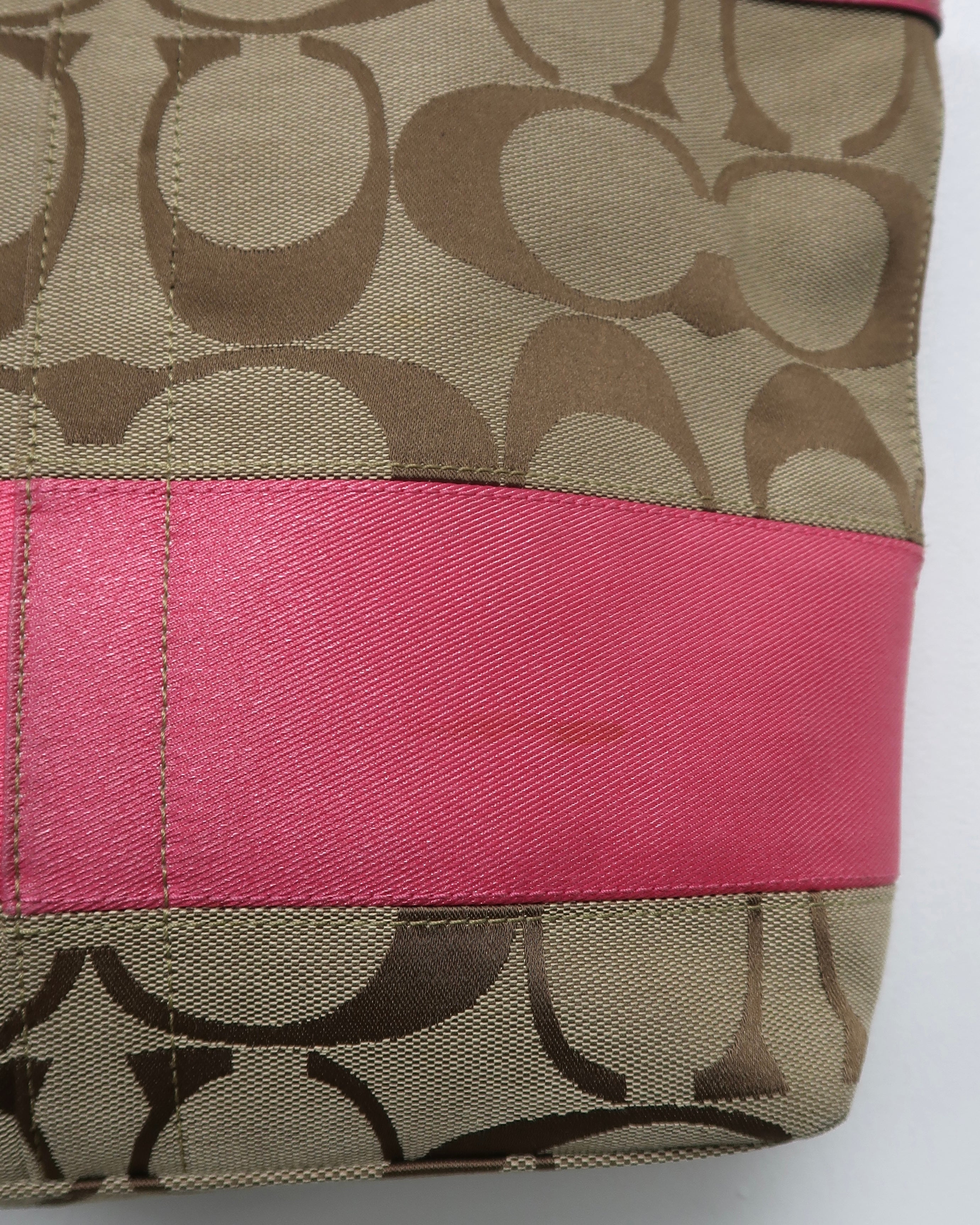 Coach Signature Stripe Tote Bag
