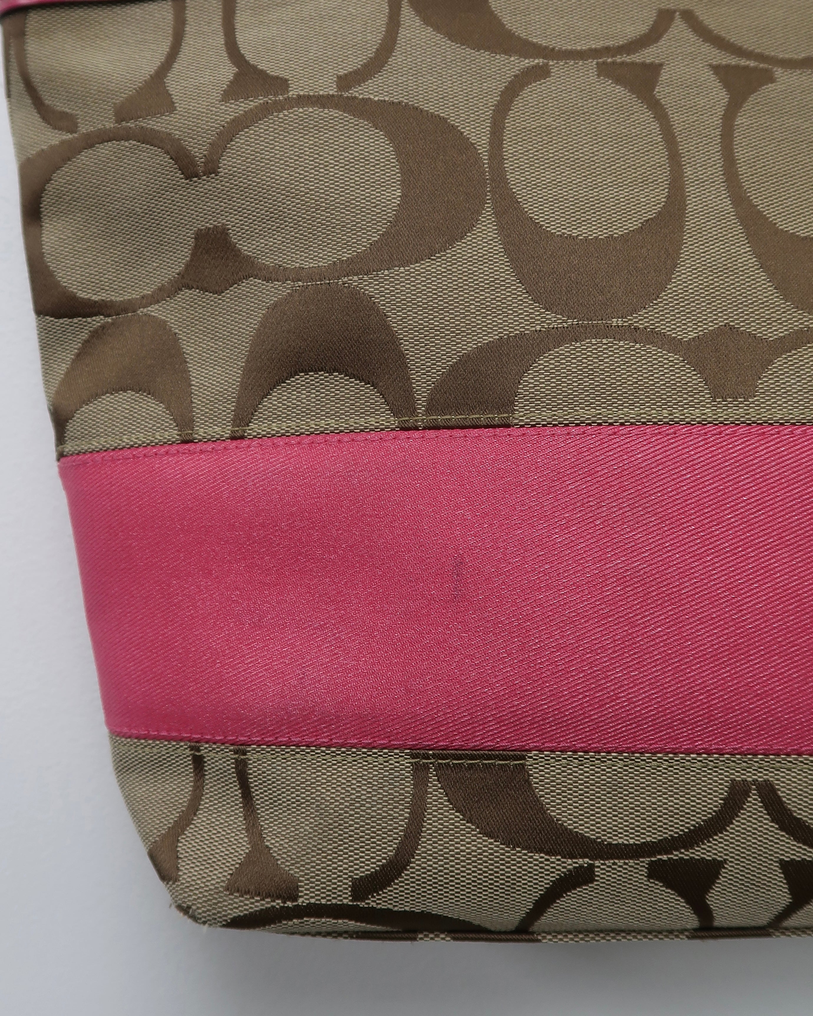 Coach Signature Stripe Tote Bag