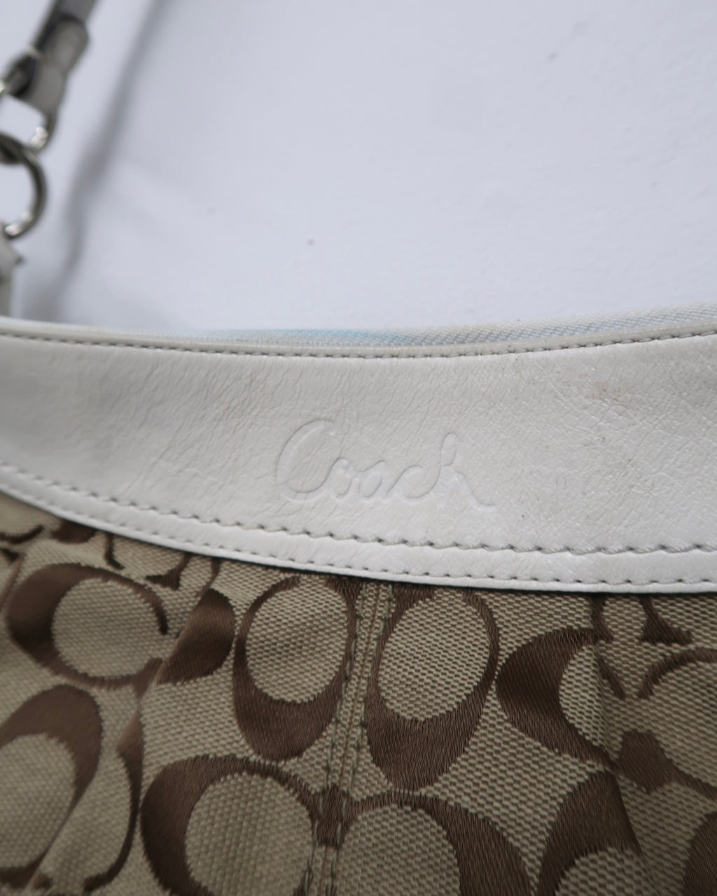 Tan Coach shoulder bag