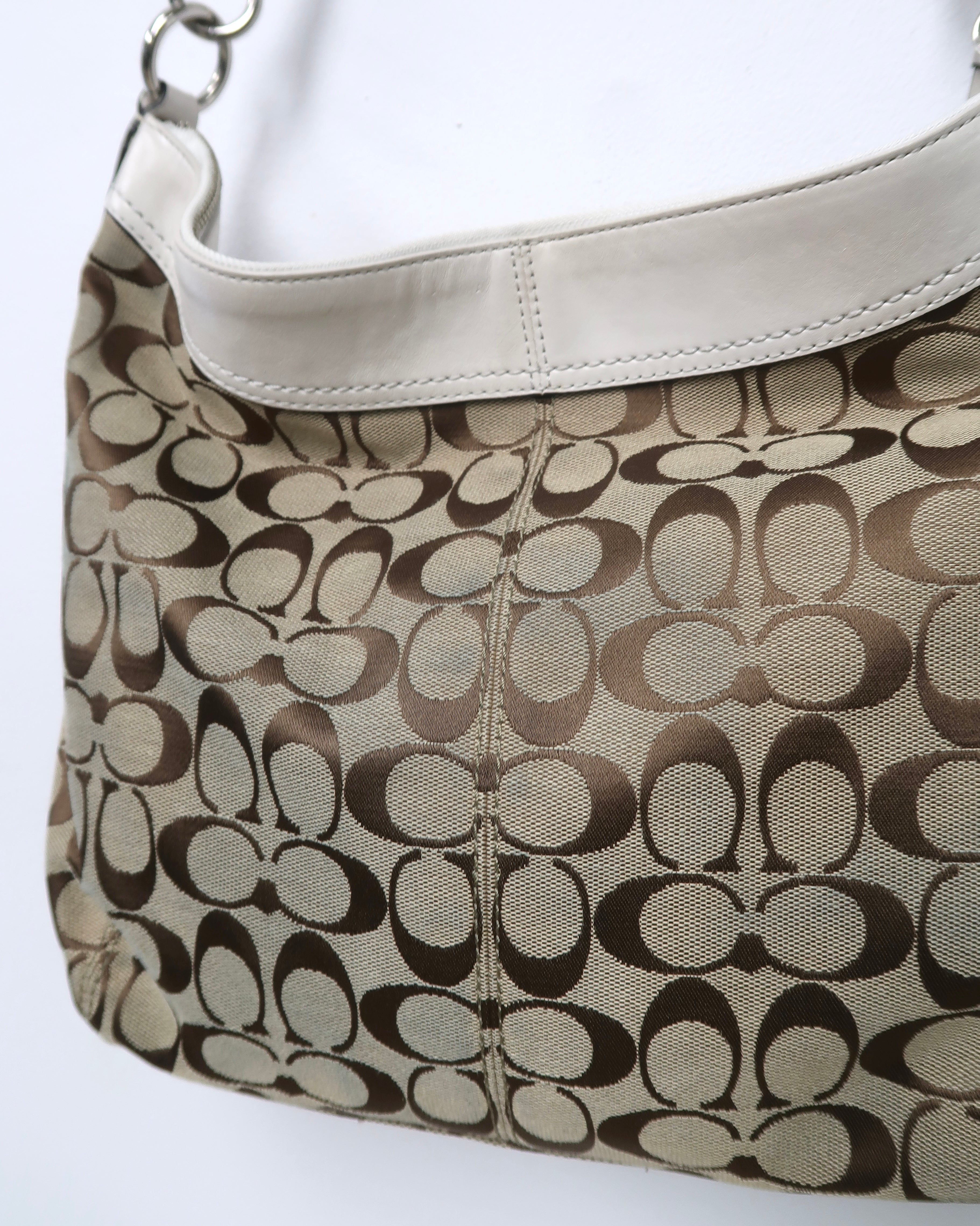 Tan Coach shoulder bag