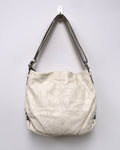 white leather Coach Brooke hobo bag
