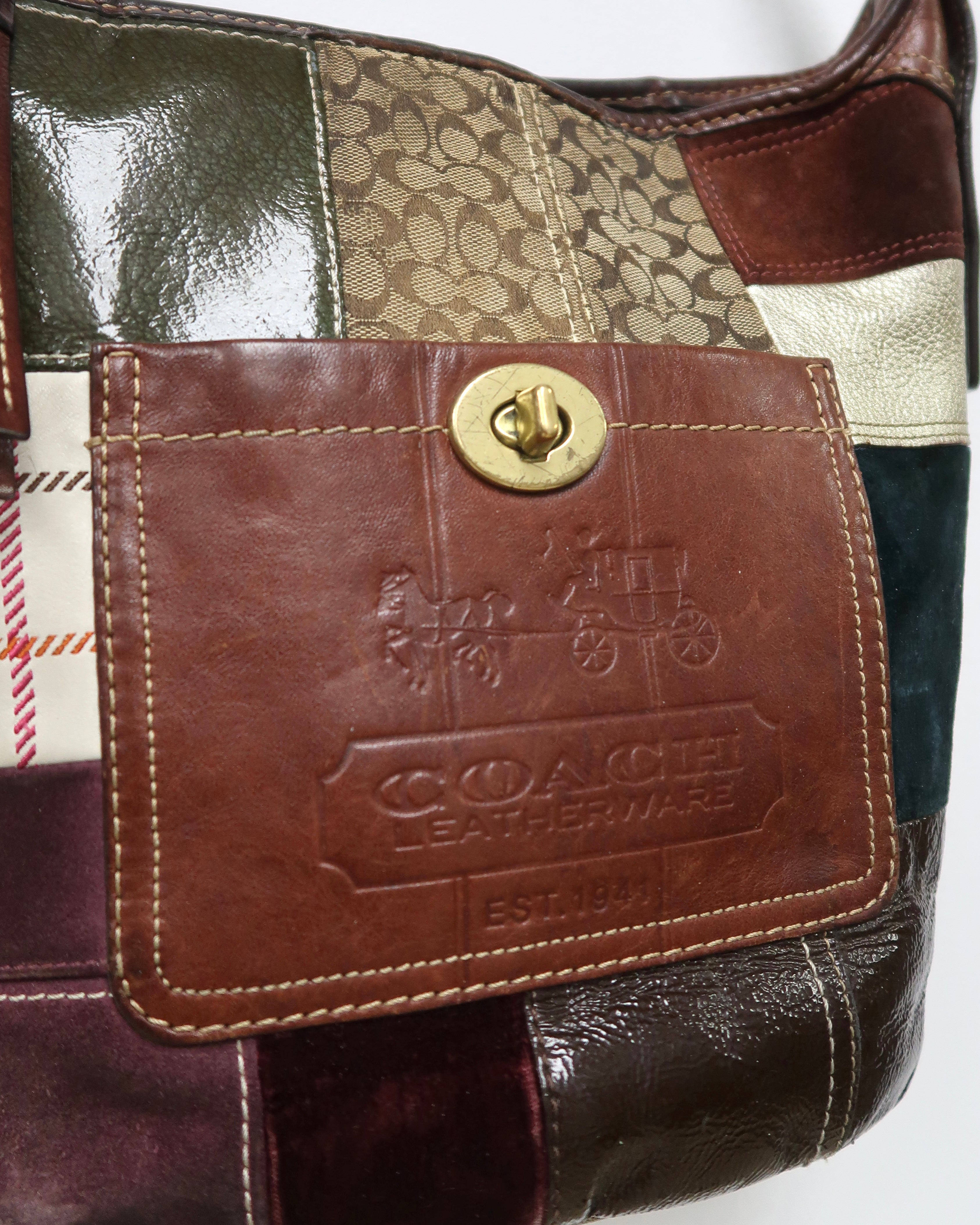 vintage Coach Bleecker Legacy Patchwork Crossbody