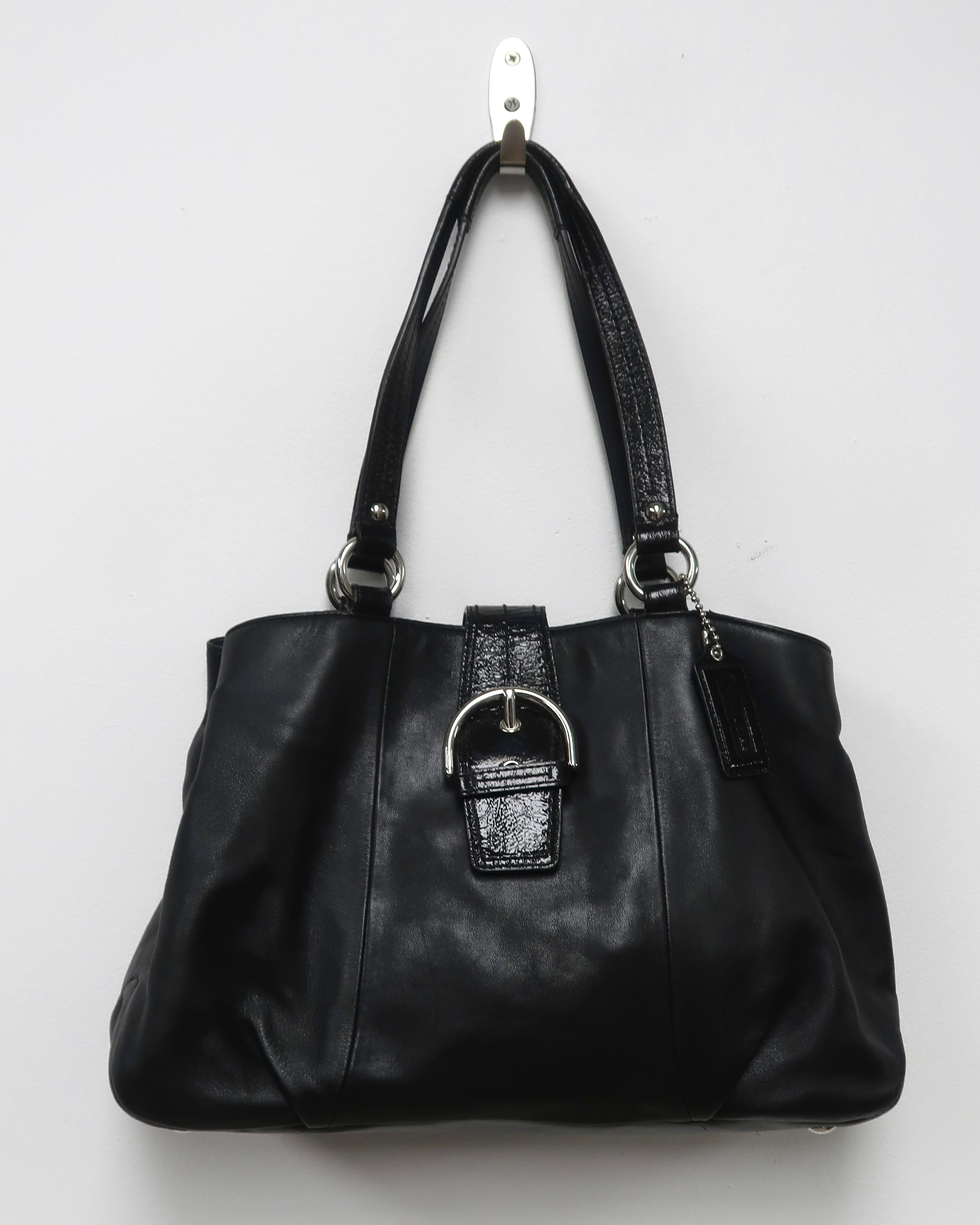 バッグ COACH shoulderbag soho Signature black black leather Coach Soho East West shoulder bag – Legacy TO INC