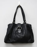 black leather Coach Soho East West shoulder bag