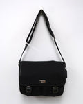 black Coach signature jacquard messenger bag