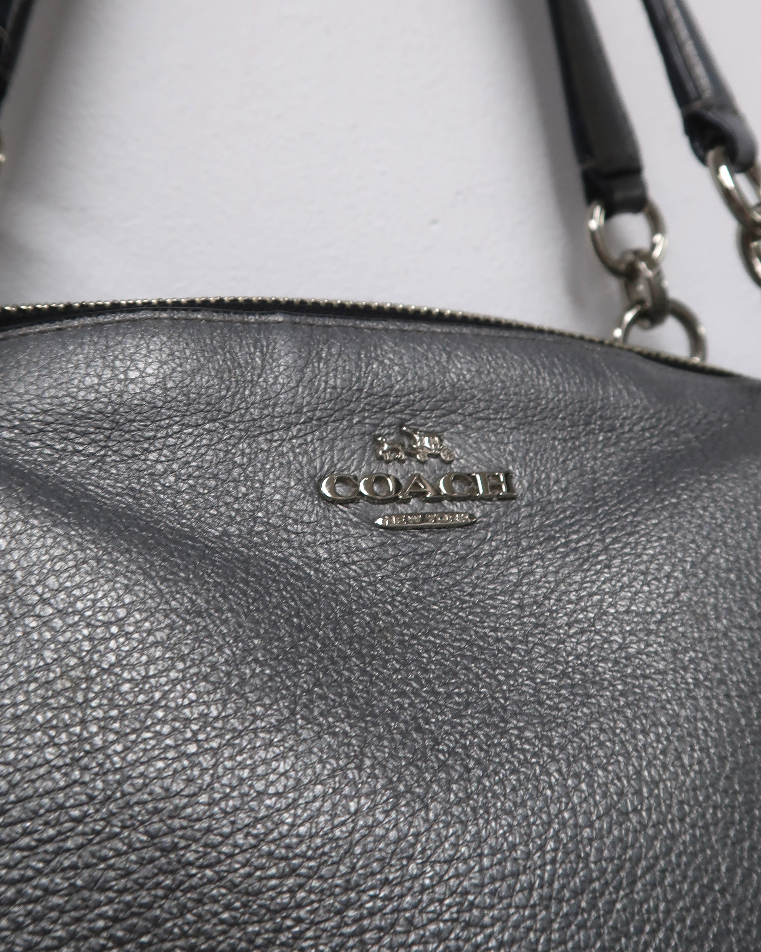 Coach Kelsey Metallic Satchel