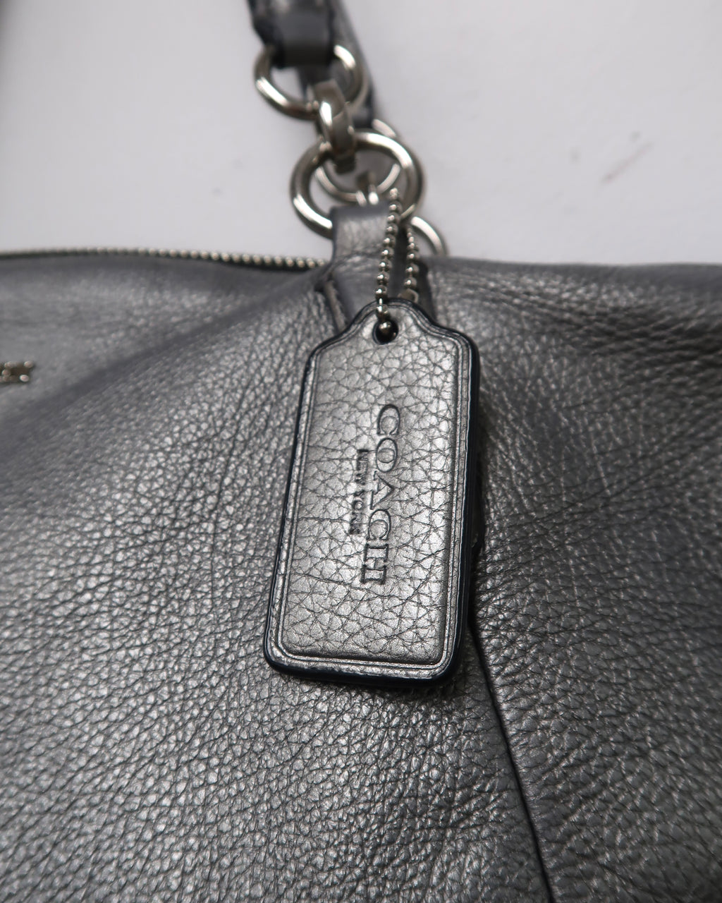 Coach Kelsey Metallic Satchel