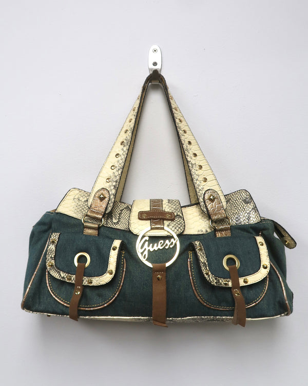 Vintage Guess Denim Shoulder Bag