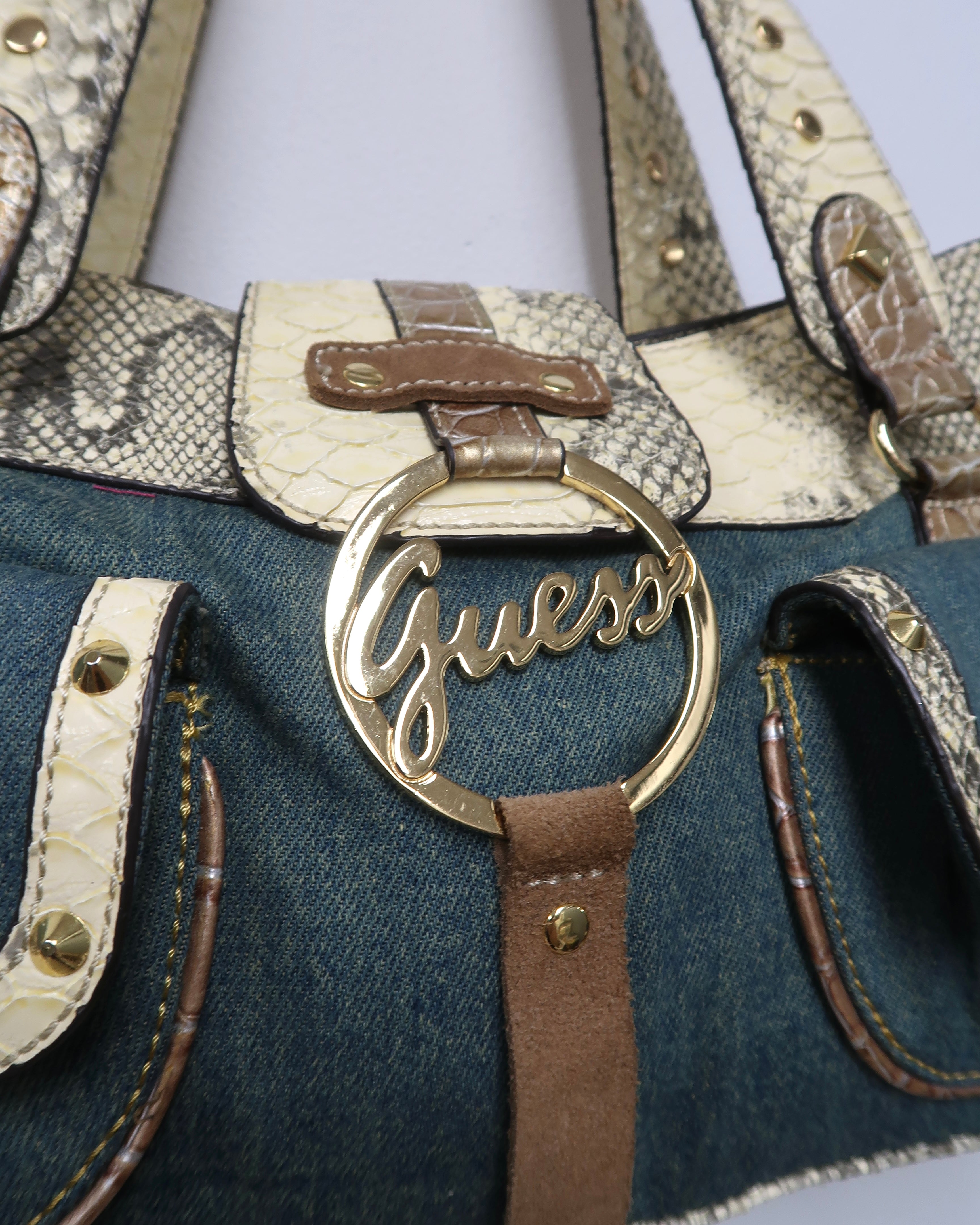 Vintage Guess Denim Shoulder Bag