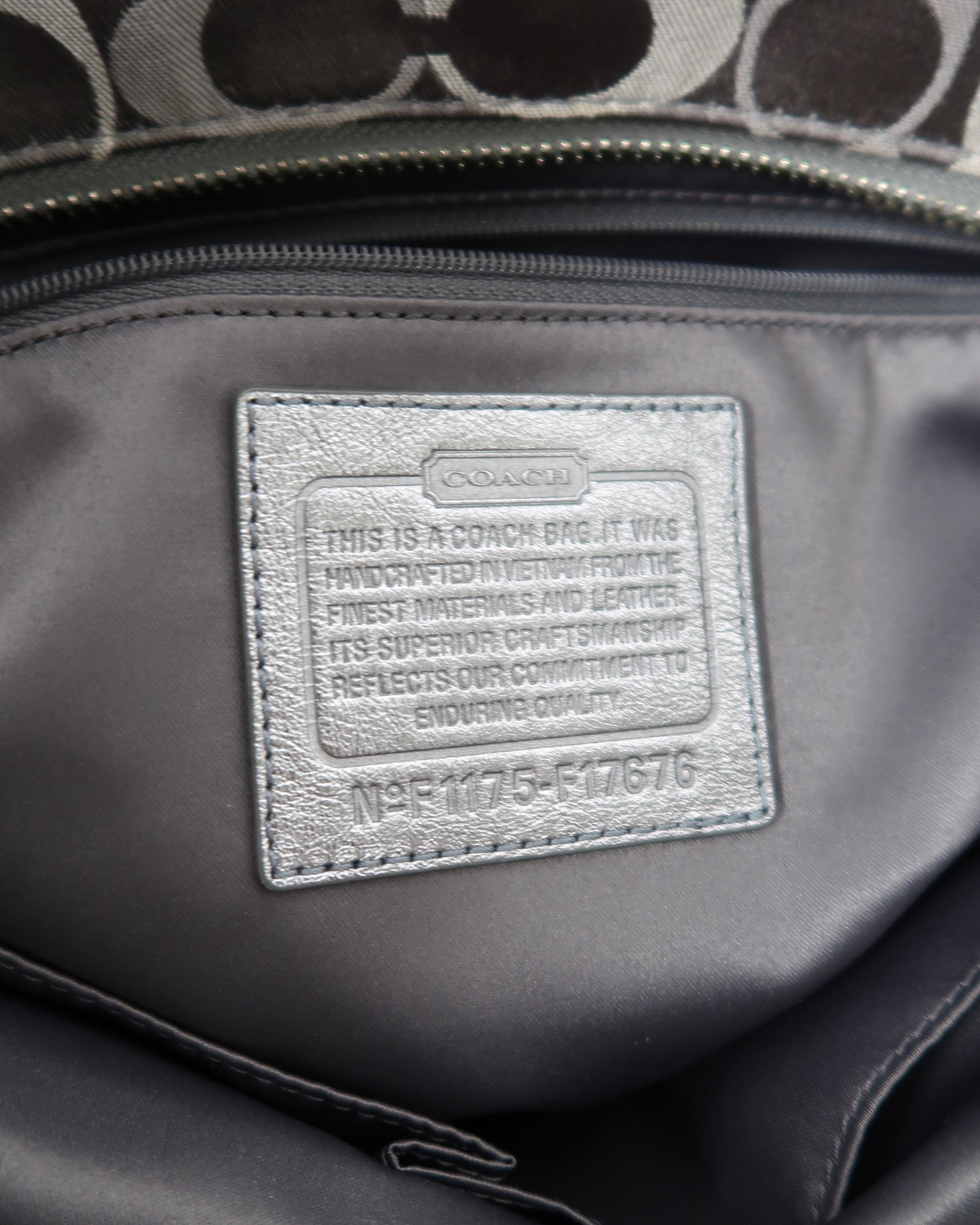 Coach signature jacquard tote