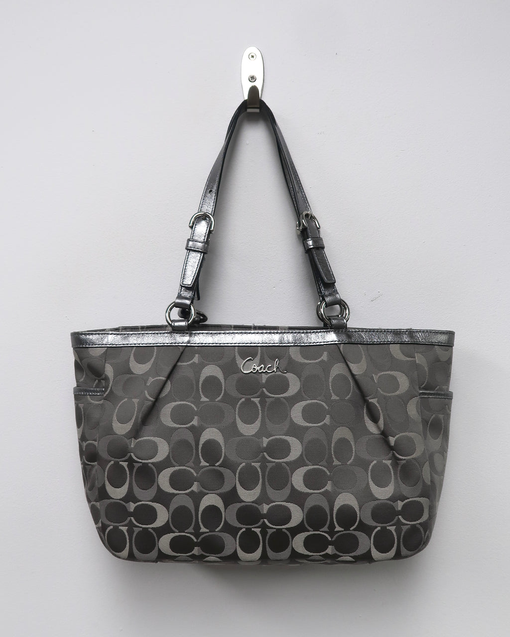 Coach signature jacquard tote
