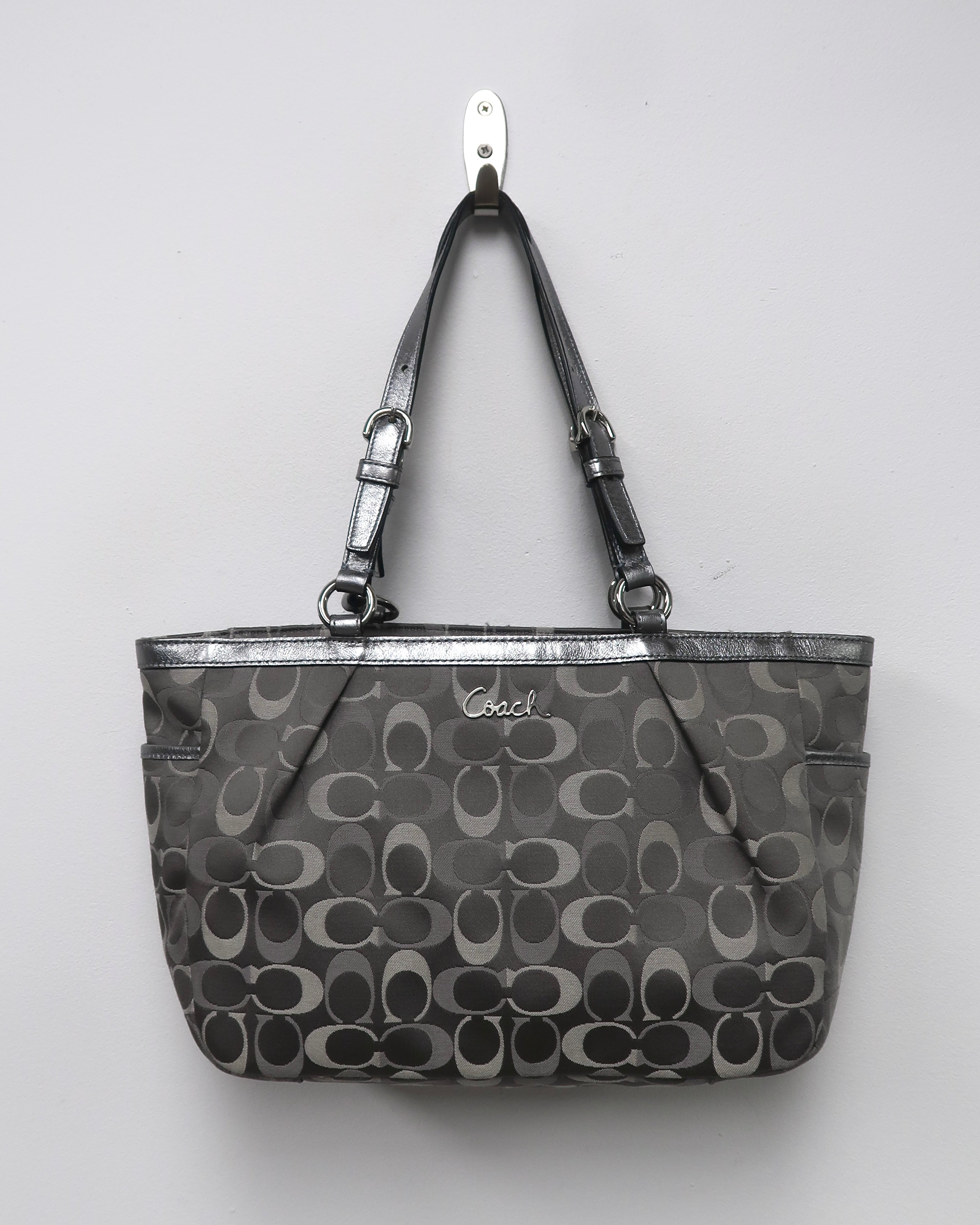 Coach signature jacquard tote