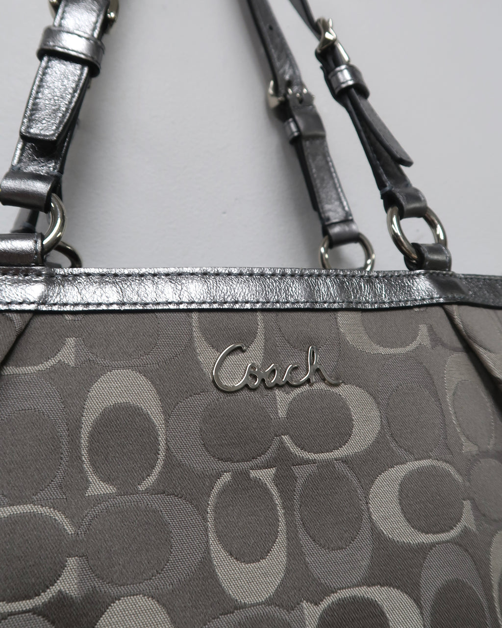 Coach signature jacquard tote