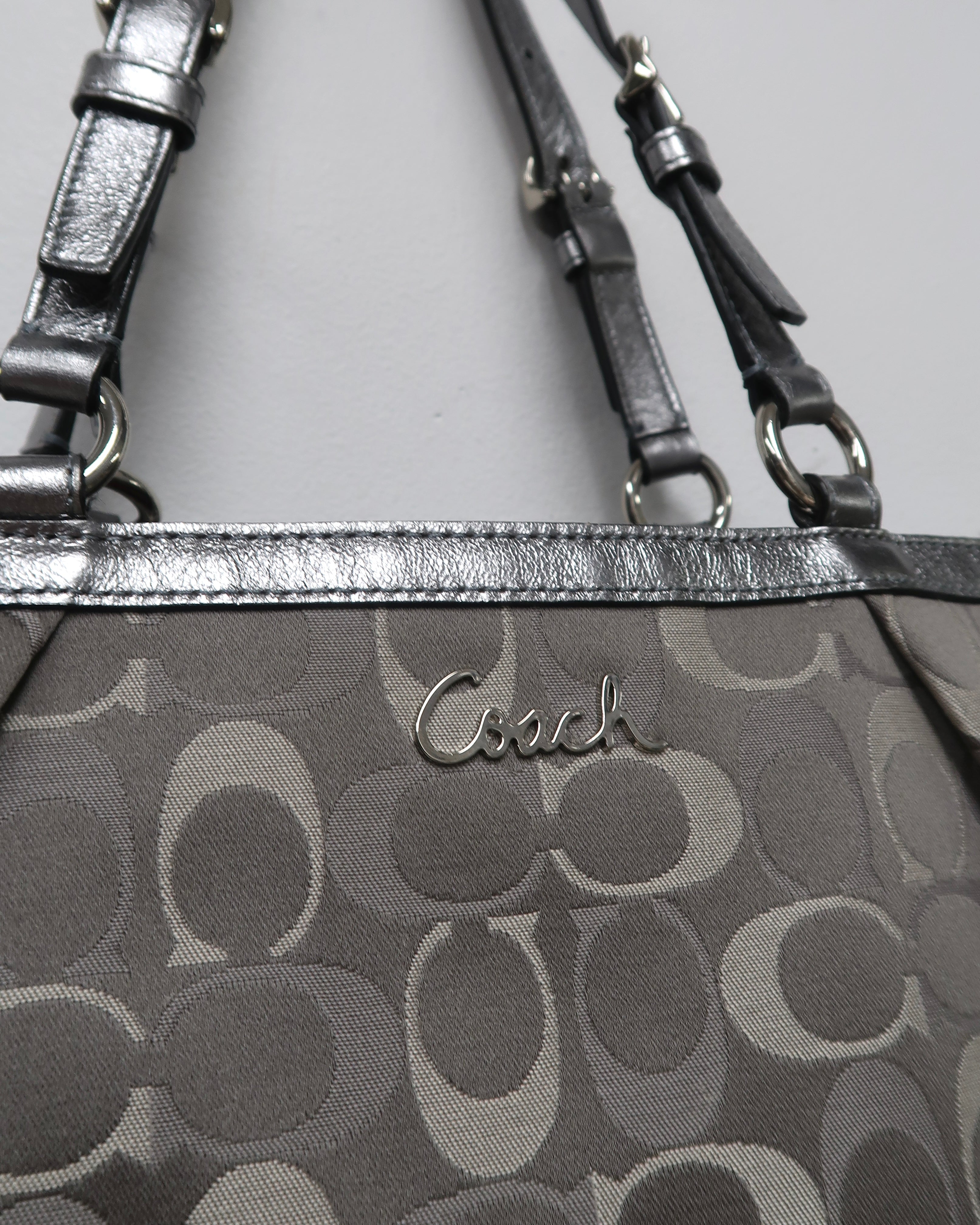 Coach signature jacquard tote