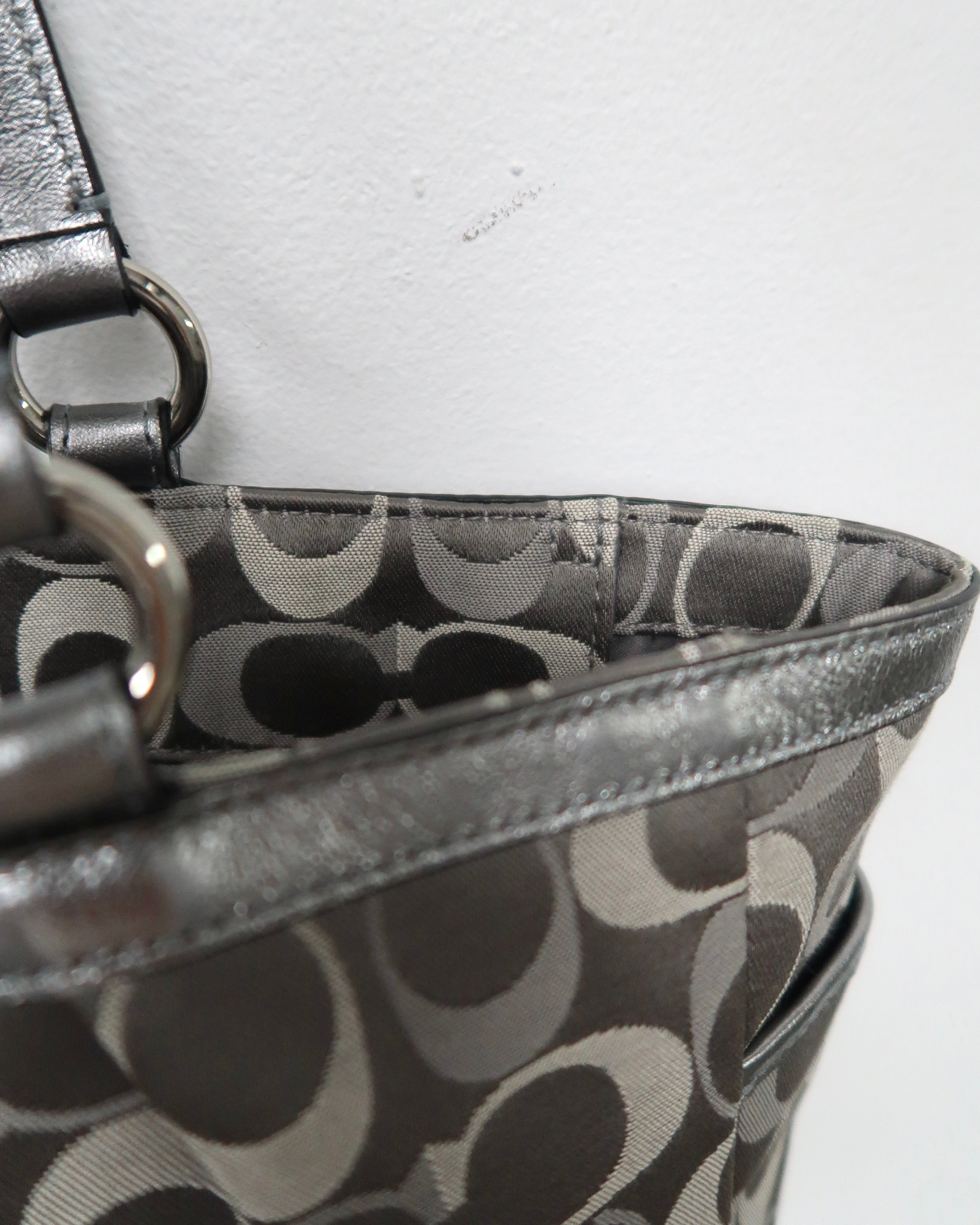 Coach signature jacquard tote