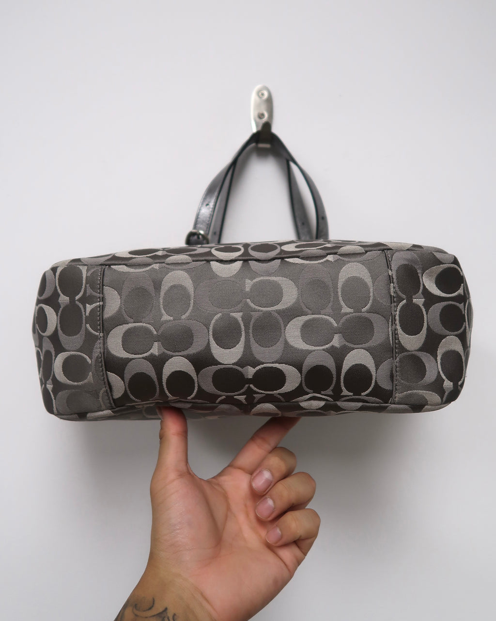 Coach signature jacquard tote