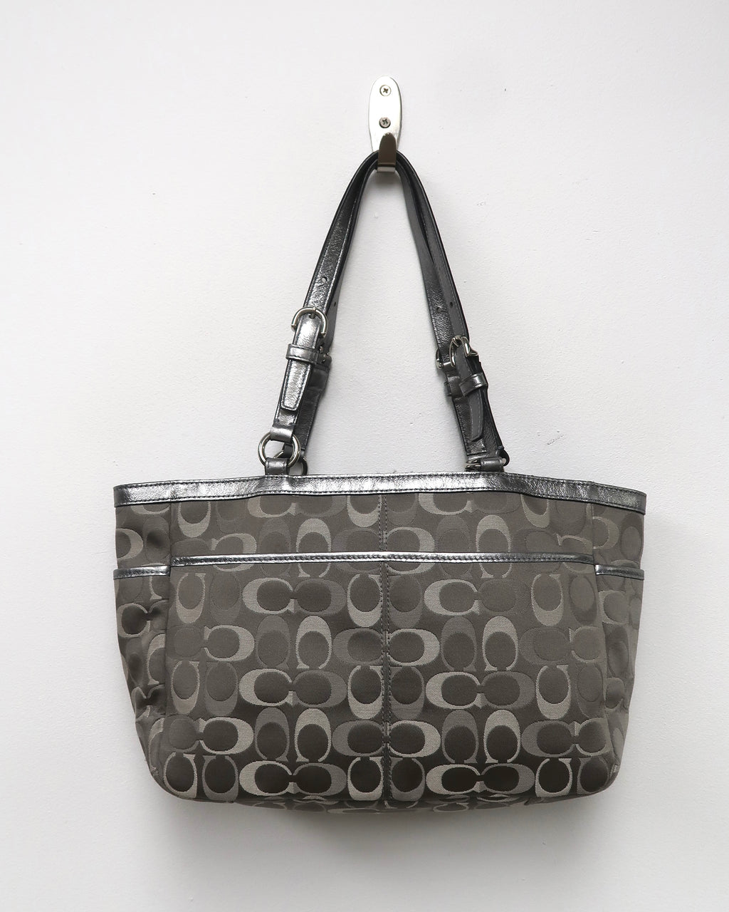 Coach signature jacquard tote