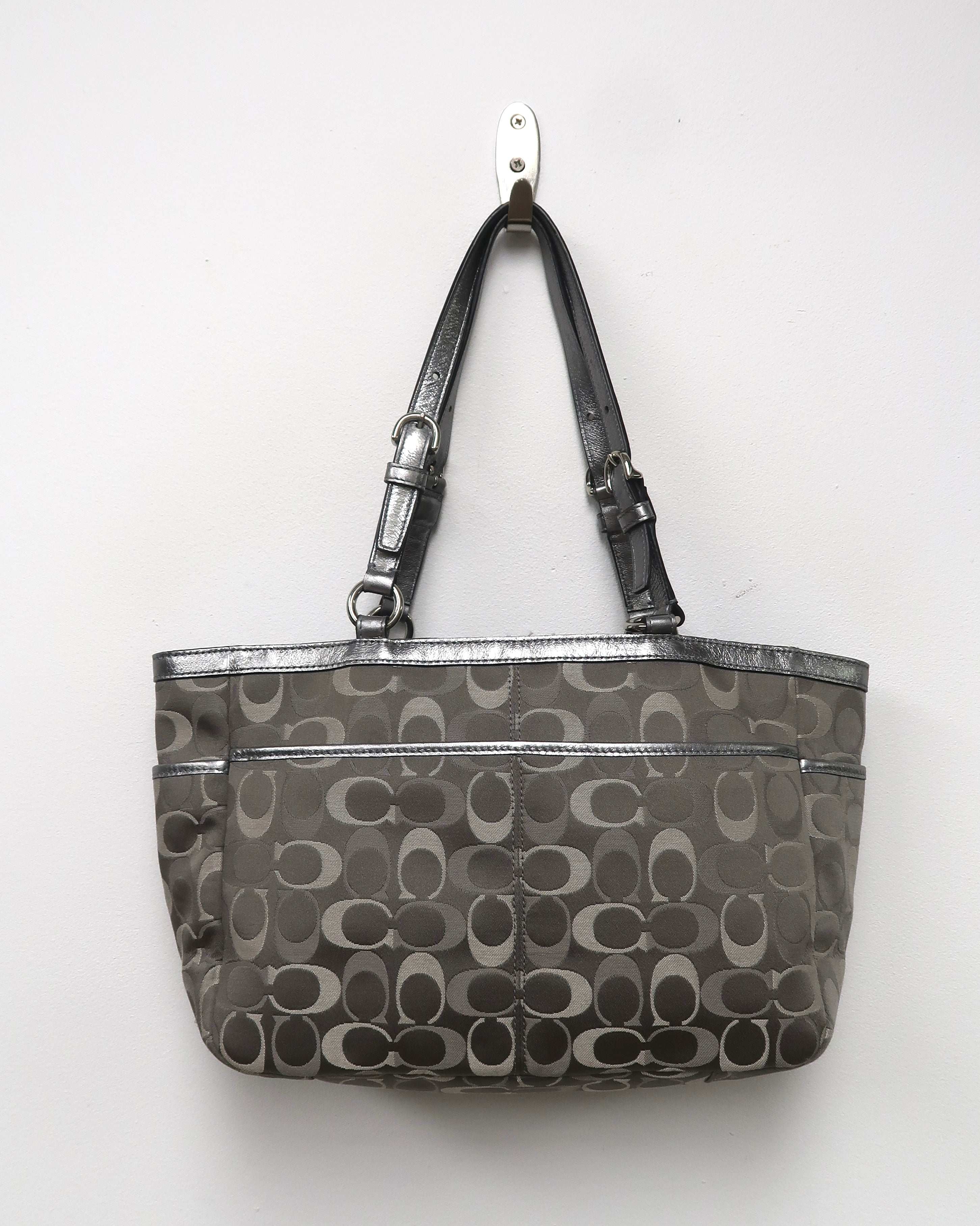 Coach signature jacquard tote